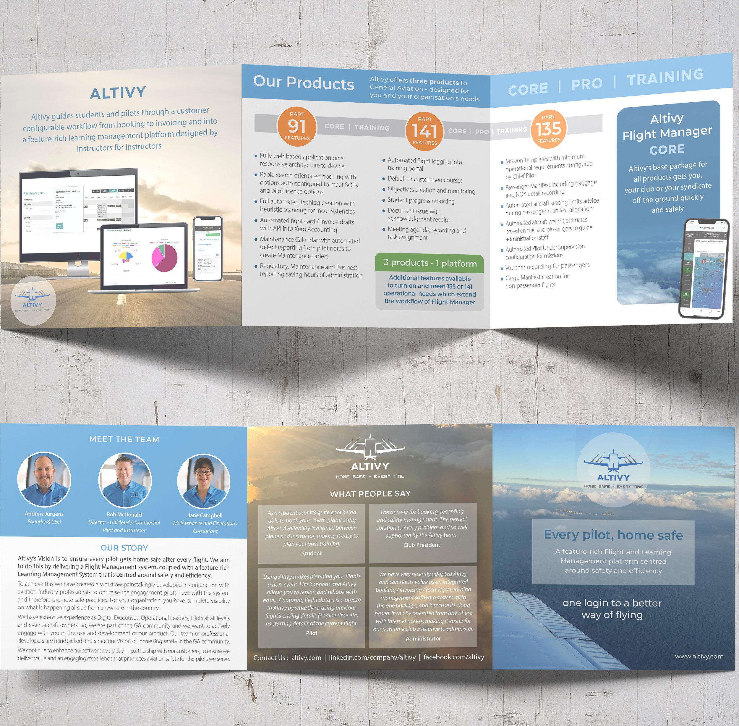 Altivy 3 fold brochure