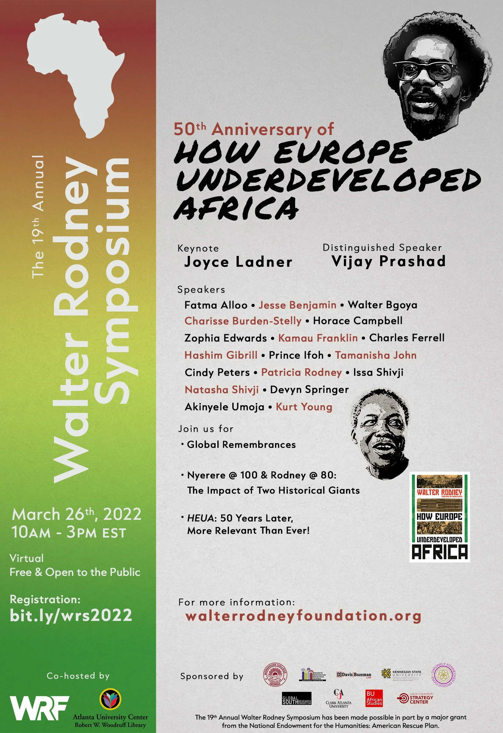 Walter Rodney Symposium 2022 poster with details