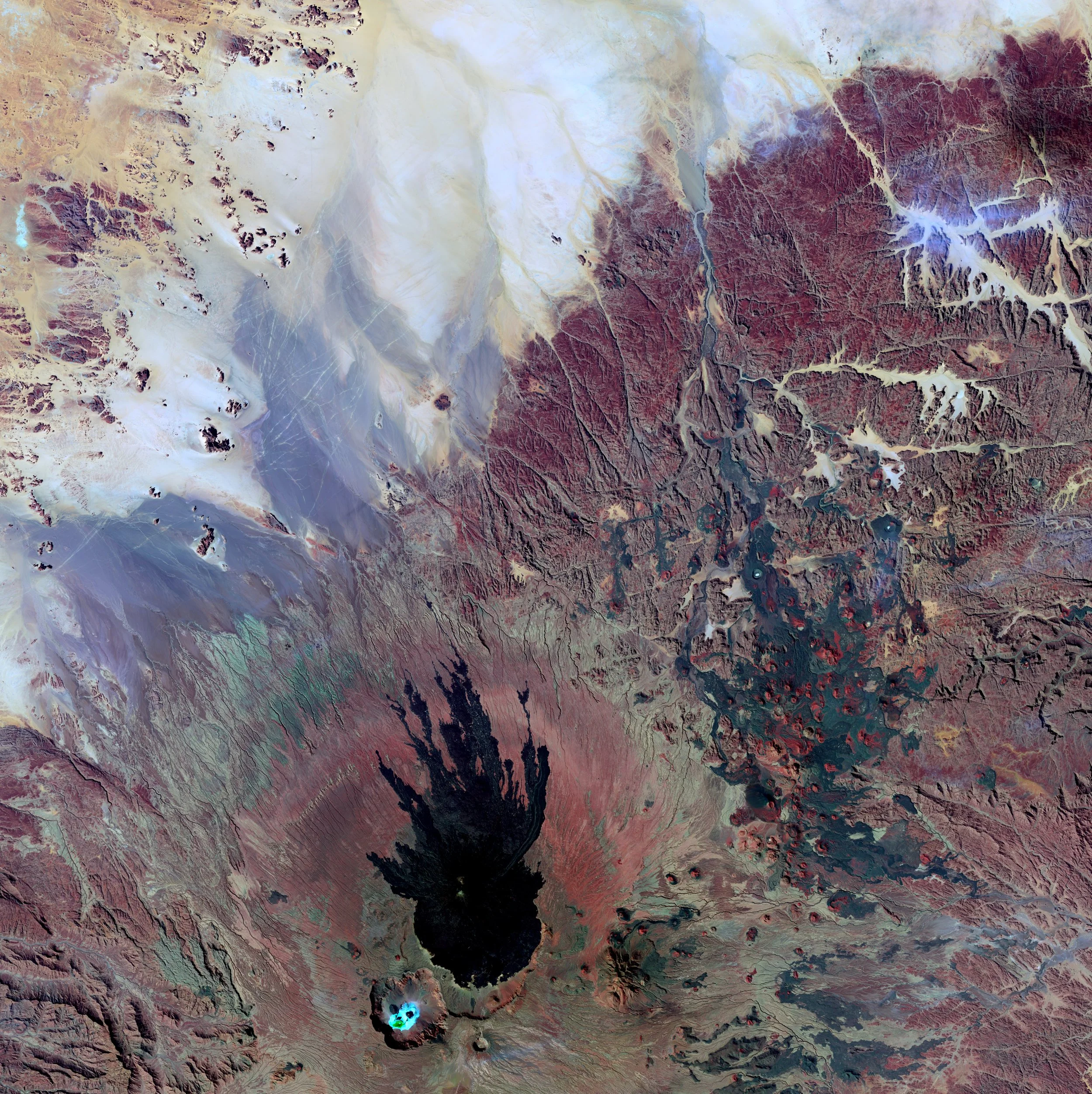 satellite view of Chad