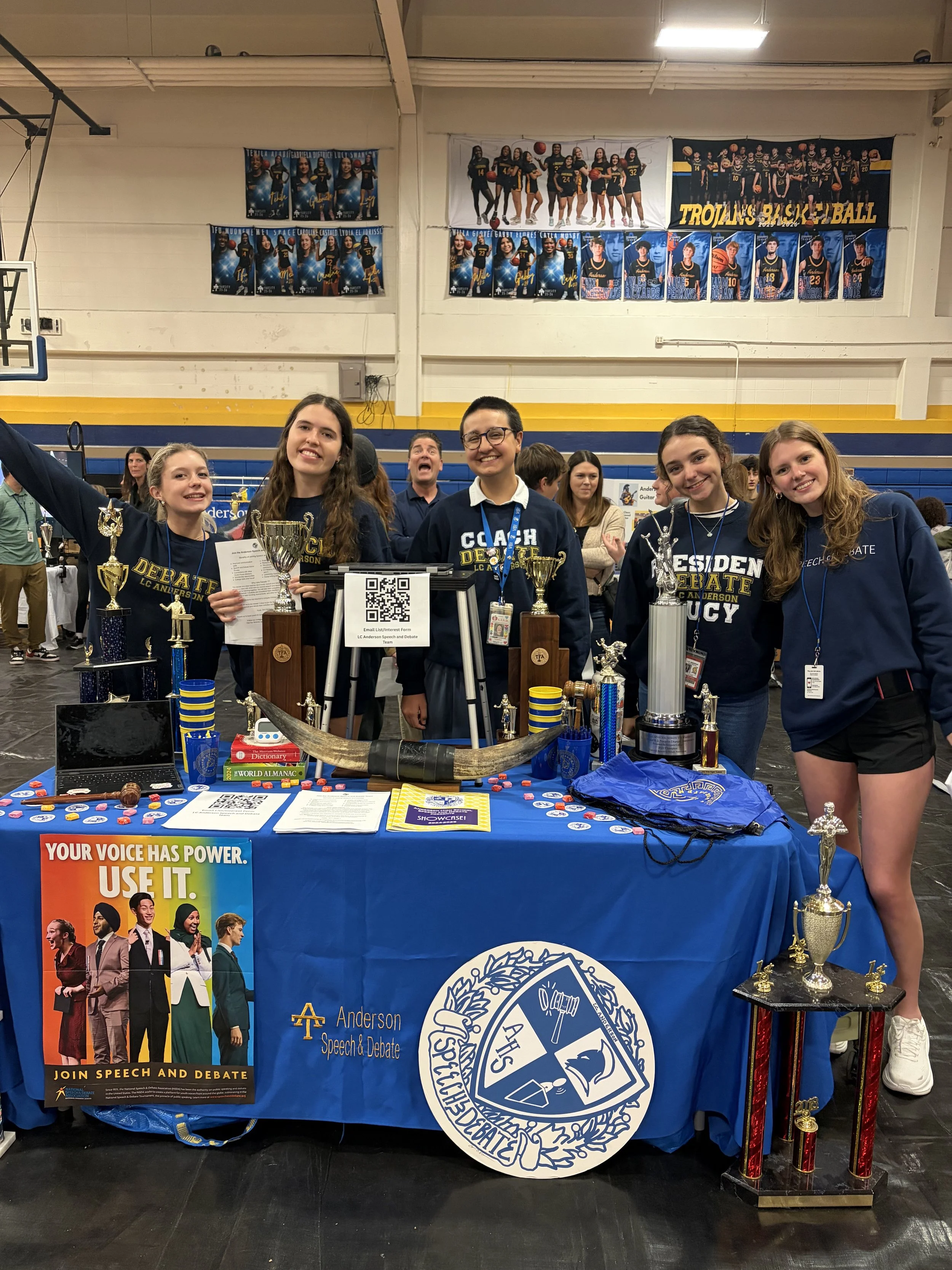 Anderson Speech and Debate officers at the 2026 course fair