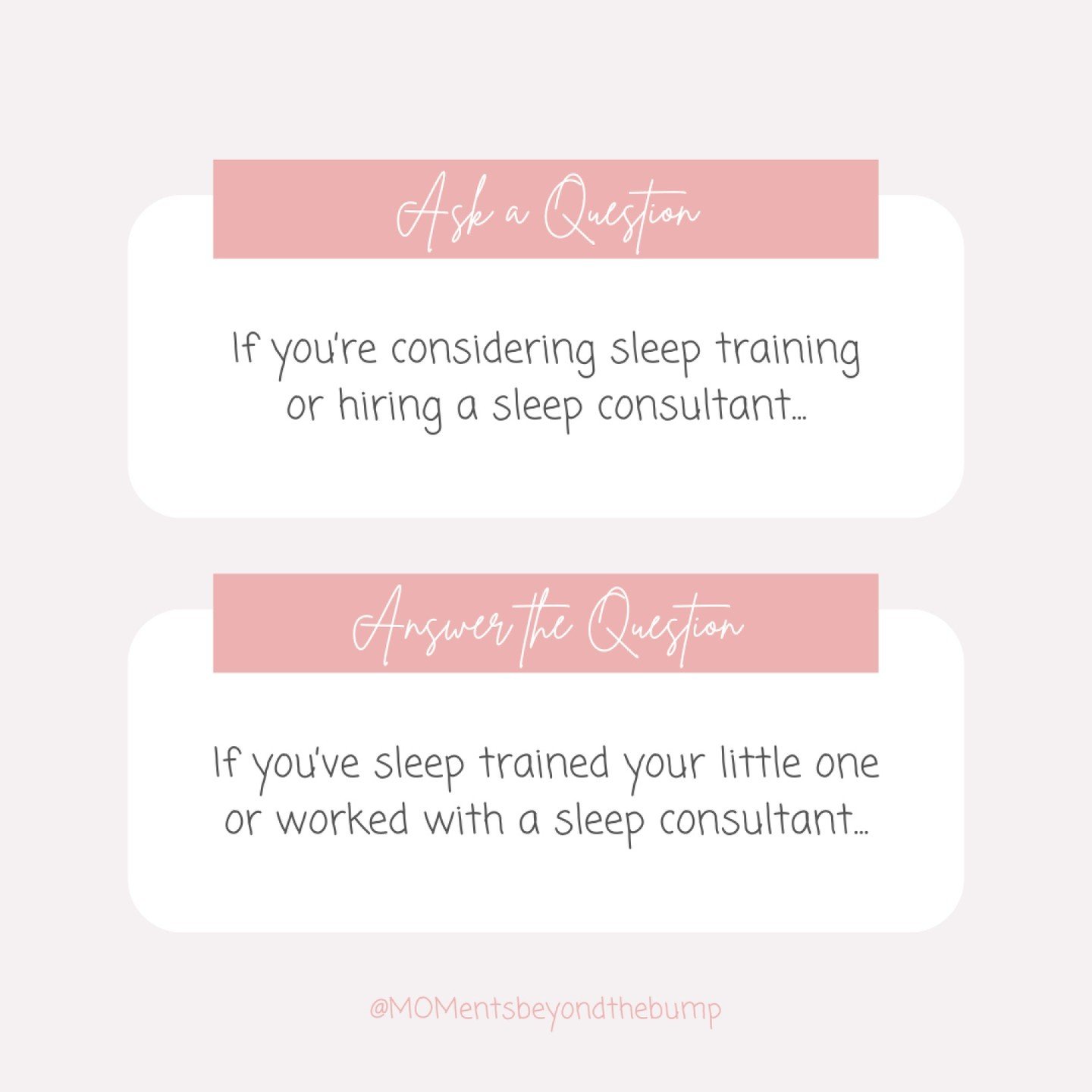 Jumping on this trend! Can't wait to see mama's supporting each other right here in this thread!! 

If you've got questions about sleep training or working with a sleep consultant, drop them below! 👇🏼

And those who have sleep trained or hired a sl