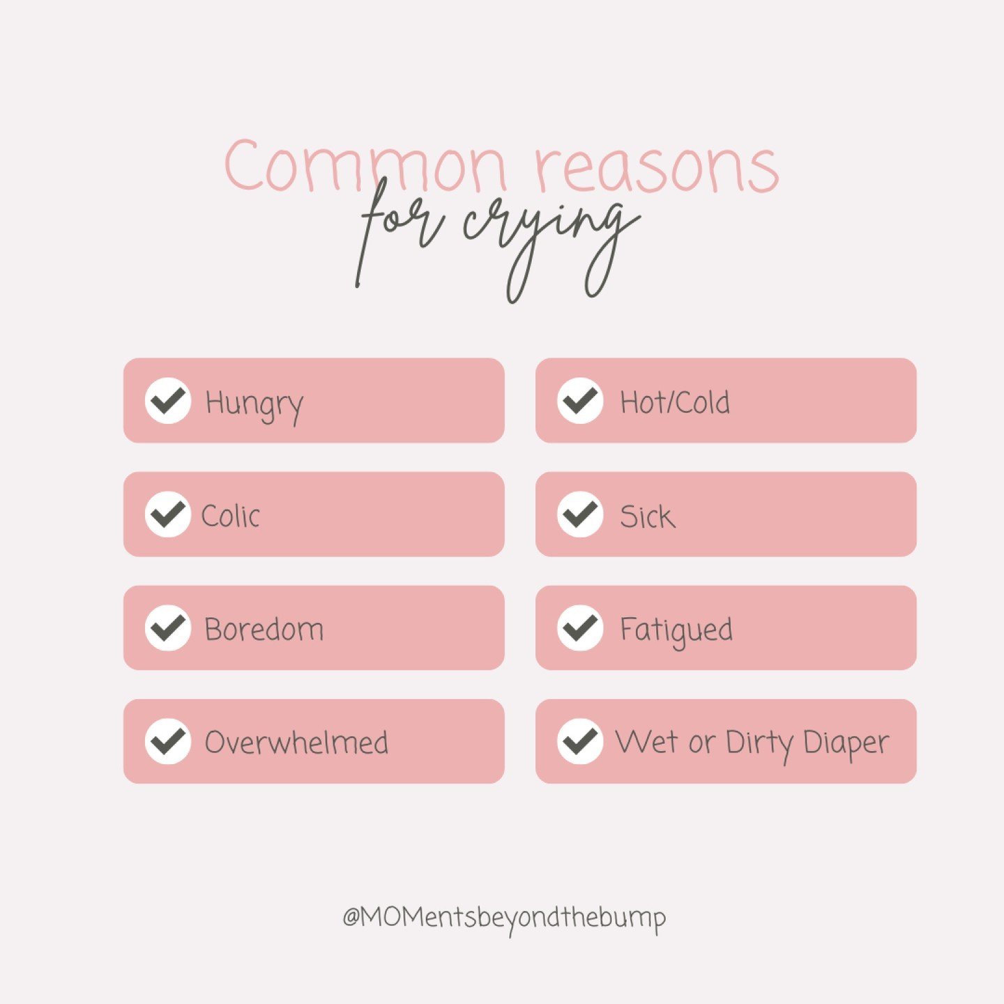 Incase you didn't know... All babies cry, and some more than others. Crying is your baby's way of telling you they need comfort and care.

Sometimes it's easy to work out what they want, and sometimes it's not. 😣

There may be times of the day when 