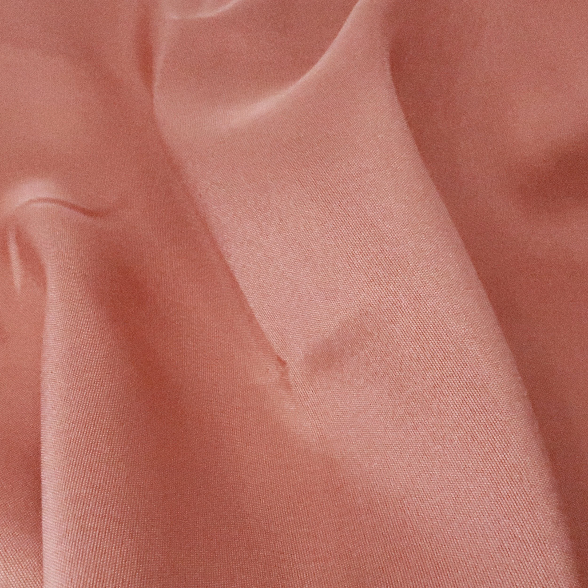 Salmon pink silk habotai fabric