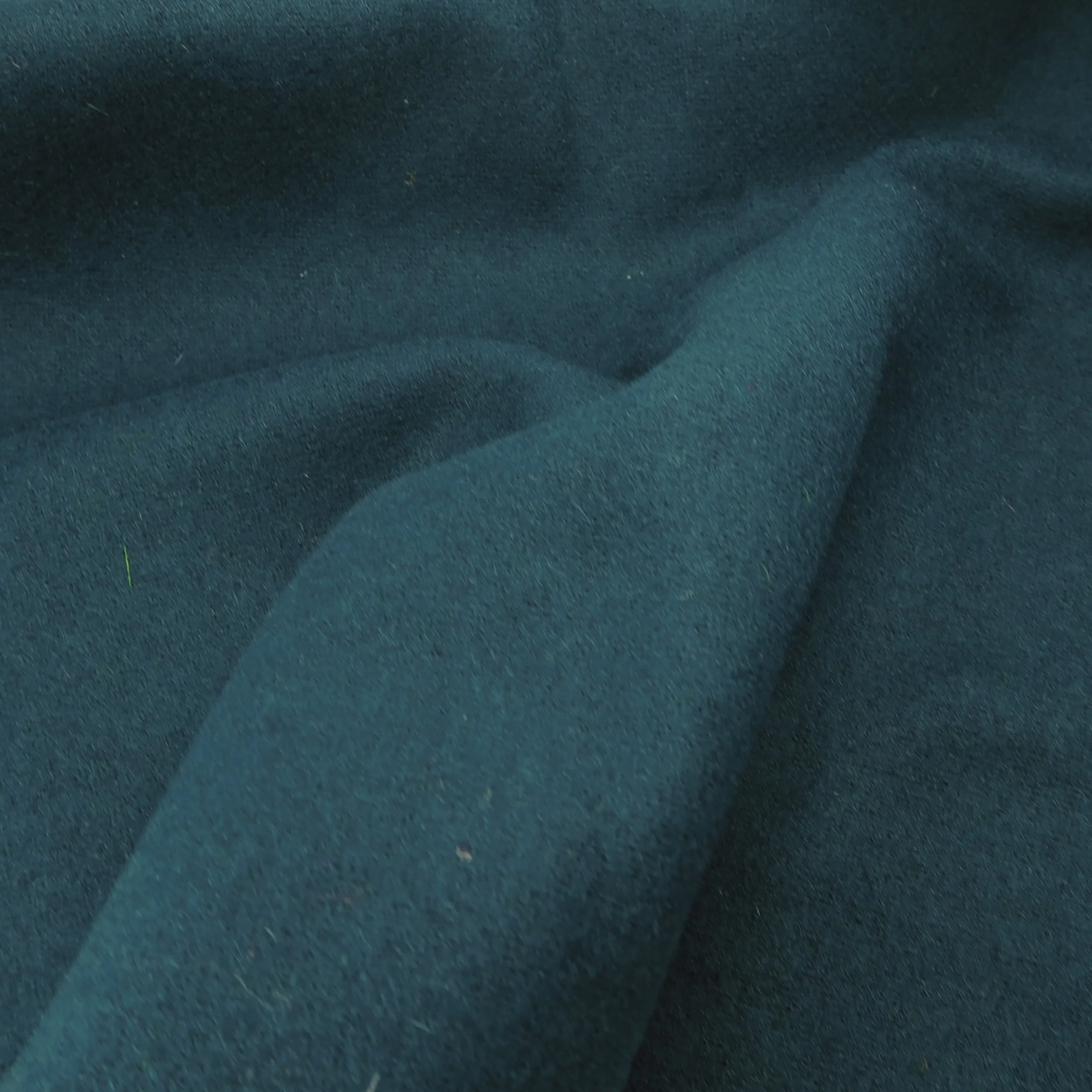 Deep teal wool blend fabric