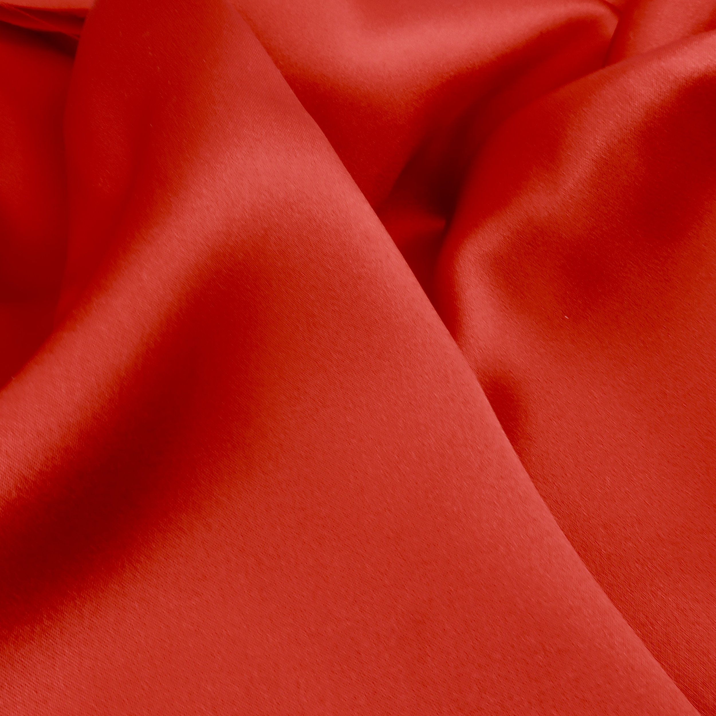 Red silk satin fabric