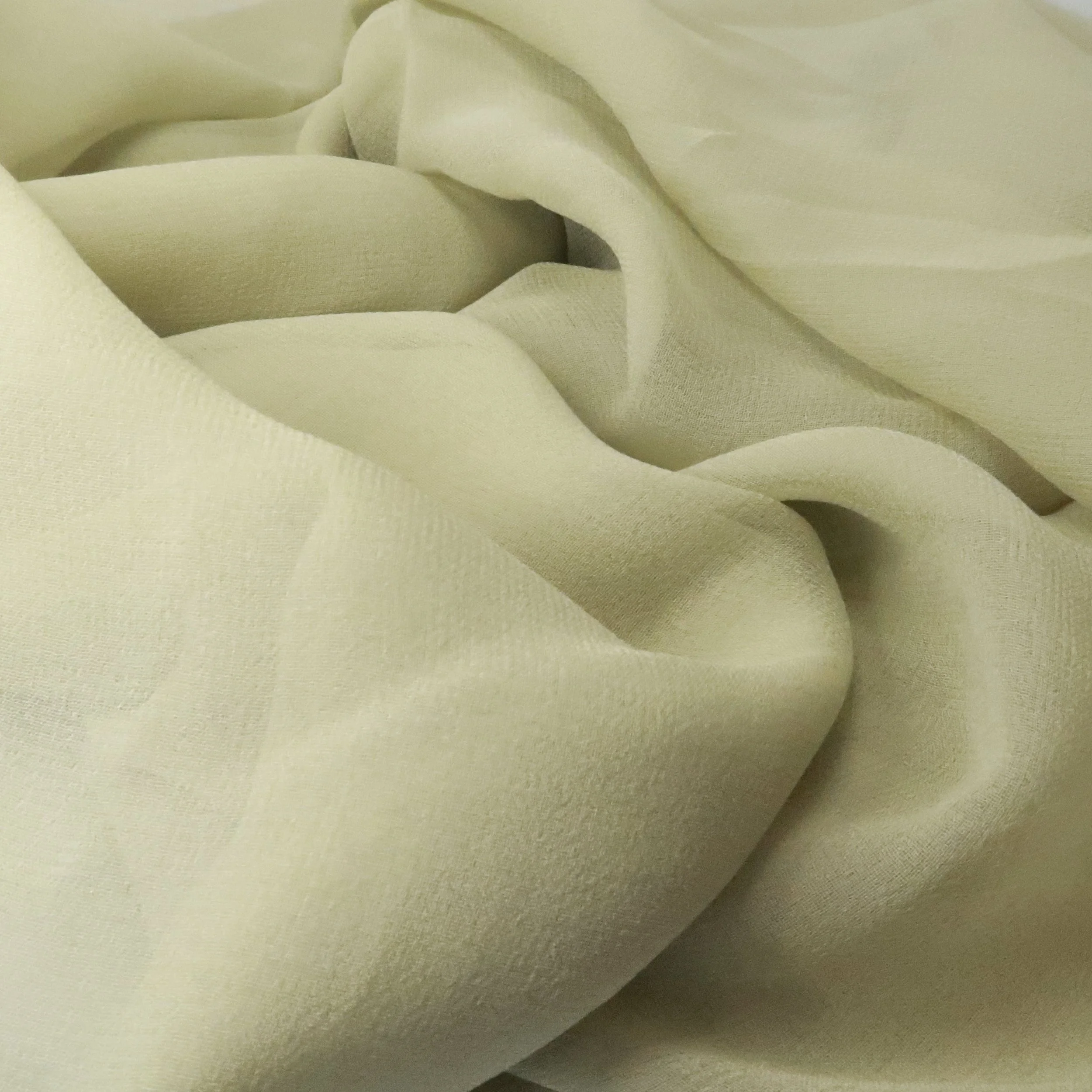 Sage green silk georgette fabric