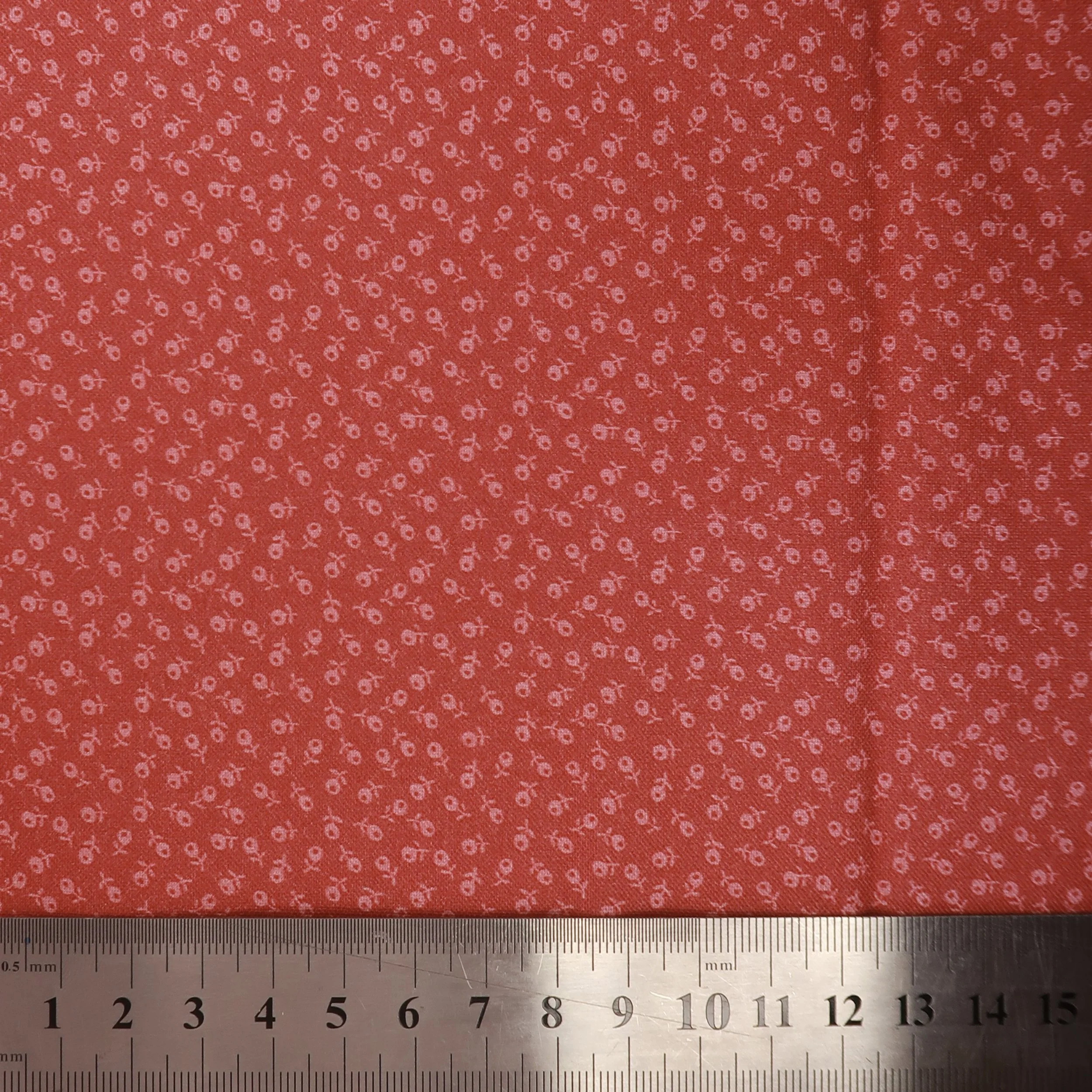 Cherry red and pink floral fabric