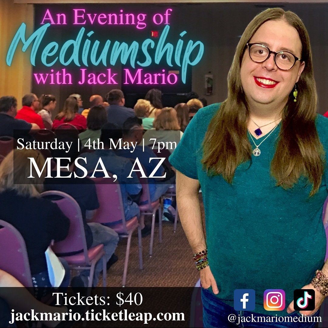 This is my first in-person event in 4 years! So if you&rsquo;re in/around Mesa, Az join me at @jarrodscoffeeteaandgallery for this Evening of Mediumship. Link to tickets in bio! ✨
&mdash; &mdash; &mdash; 
#SpiritualMedium #SpiritMedium #Queer #NonBin