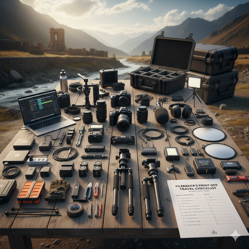 Filmmaker's 100 Must-Have Items for Your Next Travel Gig (With Free Printable Checklist!)