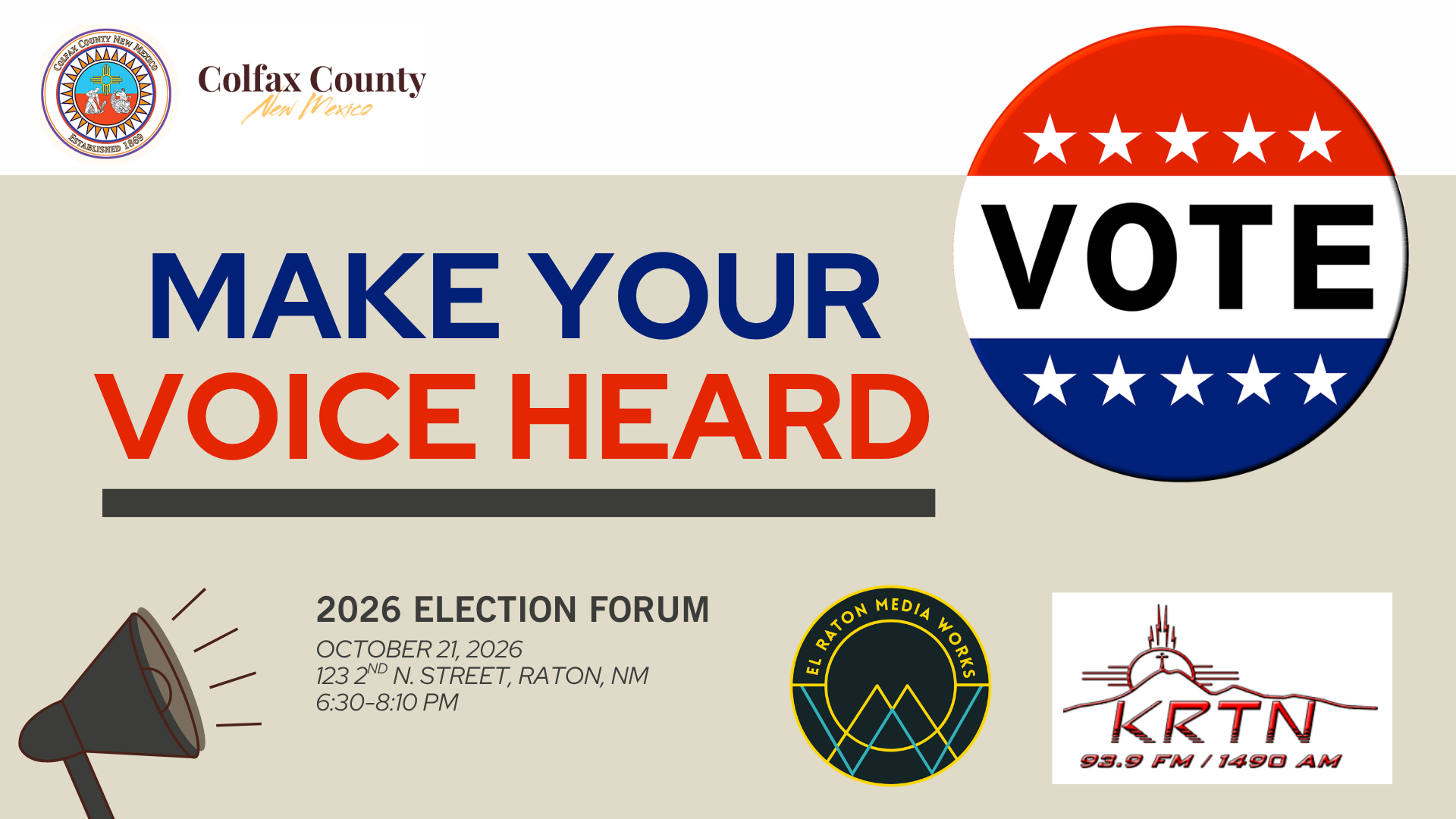 El Raton Media Works 2026 Colfax County Candidate Forum