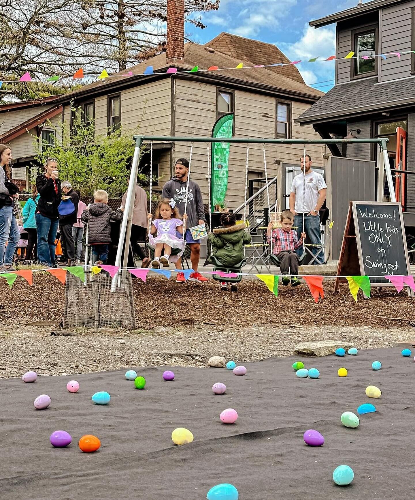 What a day! We welcomed about 150 neighbors to the 3rd annual @communityhappenshere Egg Hunt! This year @weimaginecincinnati was proud to host the 0-4 year old egg hunt and play area. We love creating spaces for families with littles to connect, rela