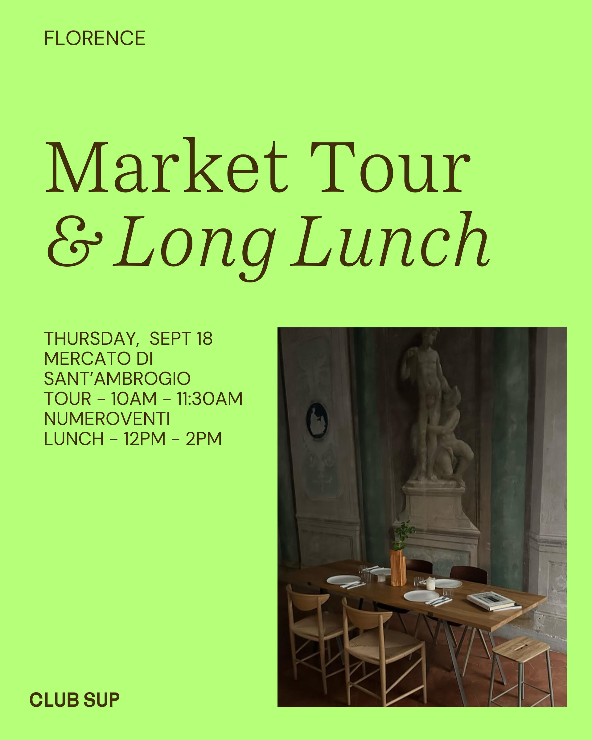 Club Sup market tour Florence – small group exploring local food marke
