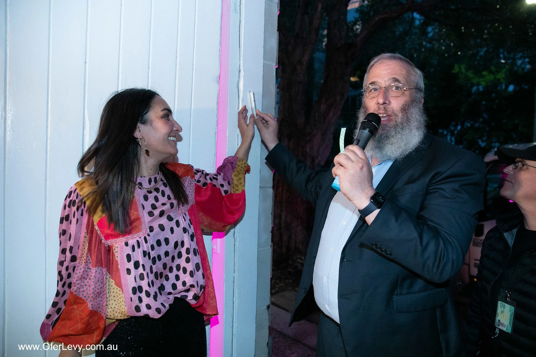 Romy Wolman - founder of One&All hub and Rabbi Kastel from Jewish House