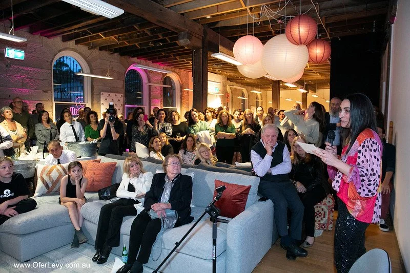 Romy Wolman Founder at One&All hub making launch event speech