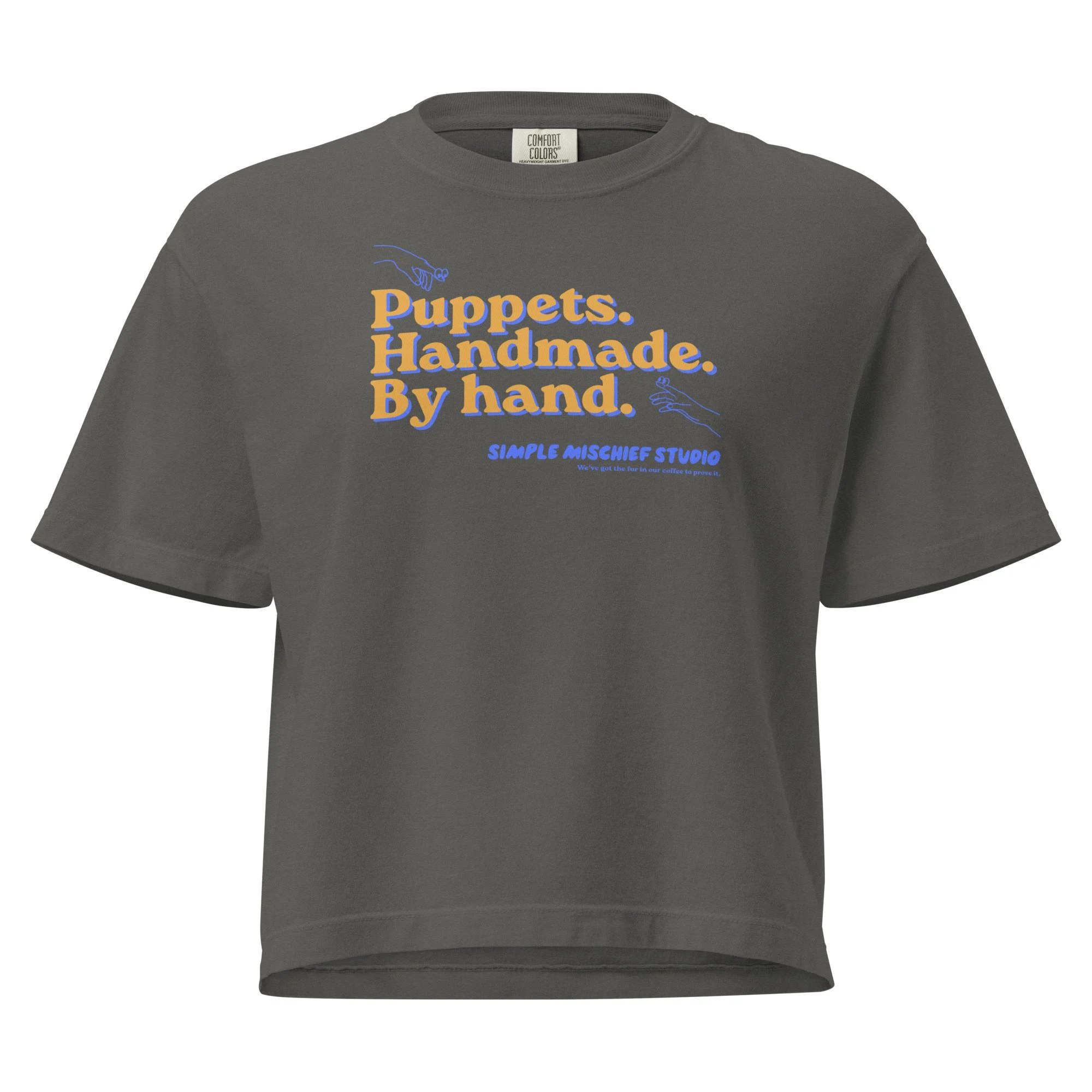 Puppets Handmade By Hand - boxy tee
