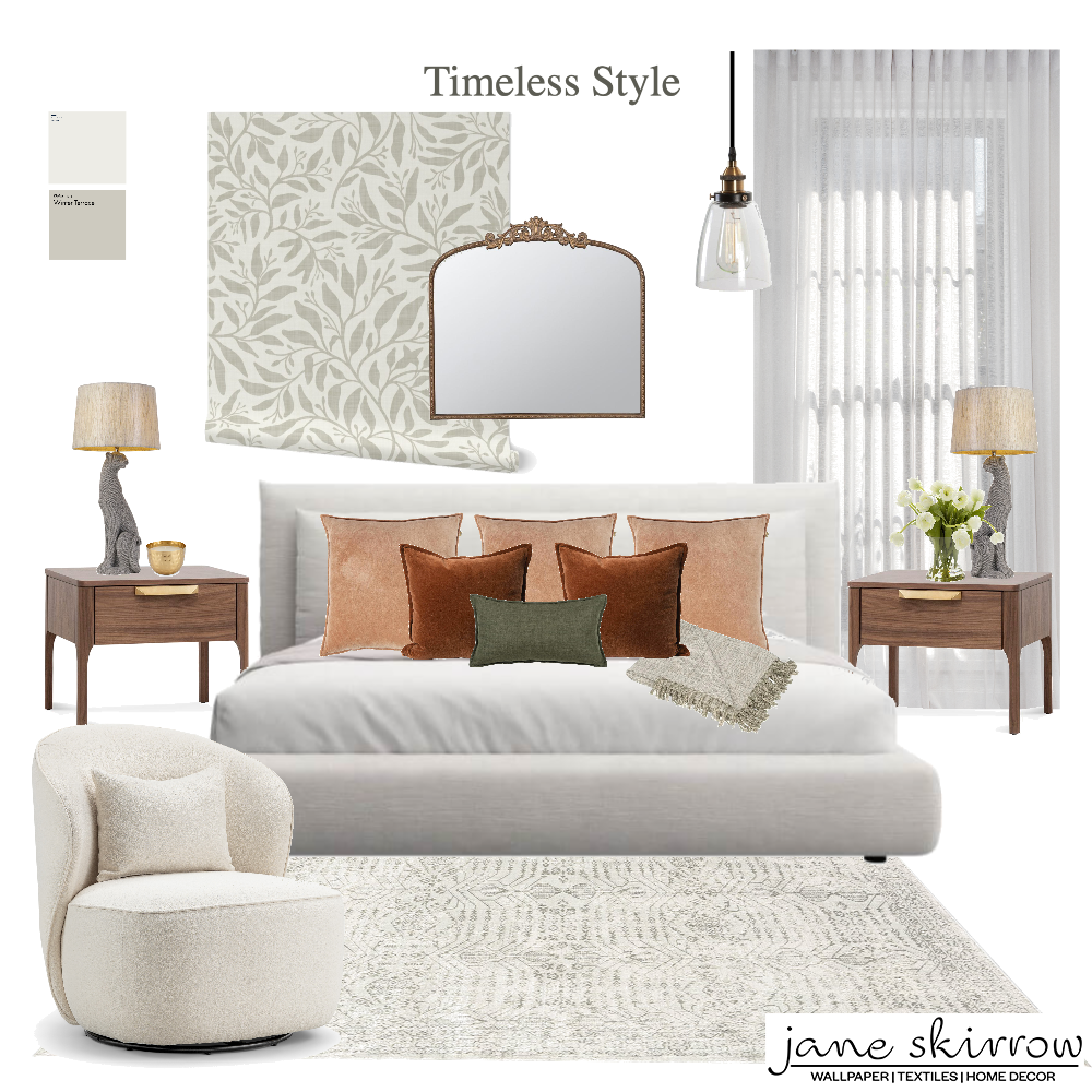 How to Style Grasscloth Wallpaper in a Bedroom: Botanical &amp; Neutral Ideas