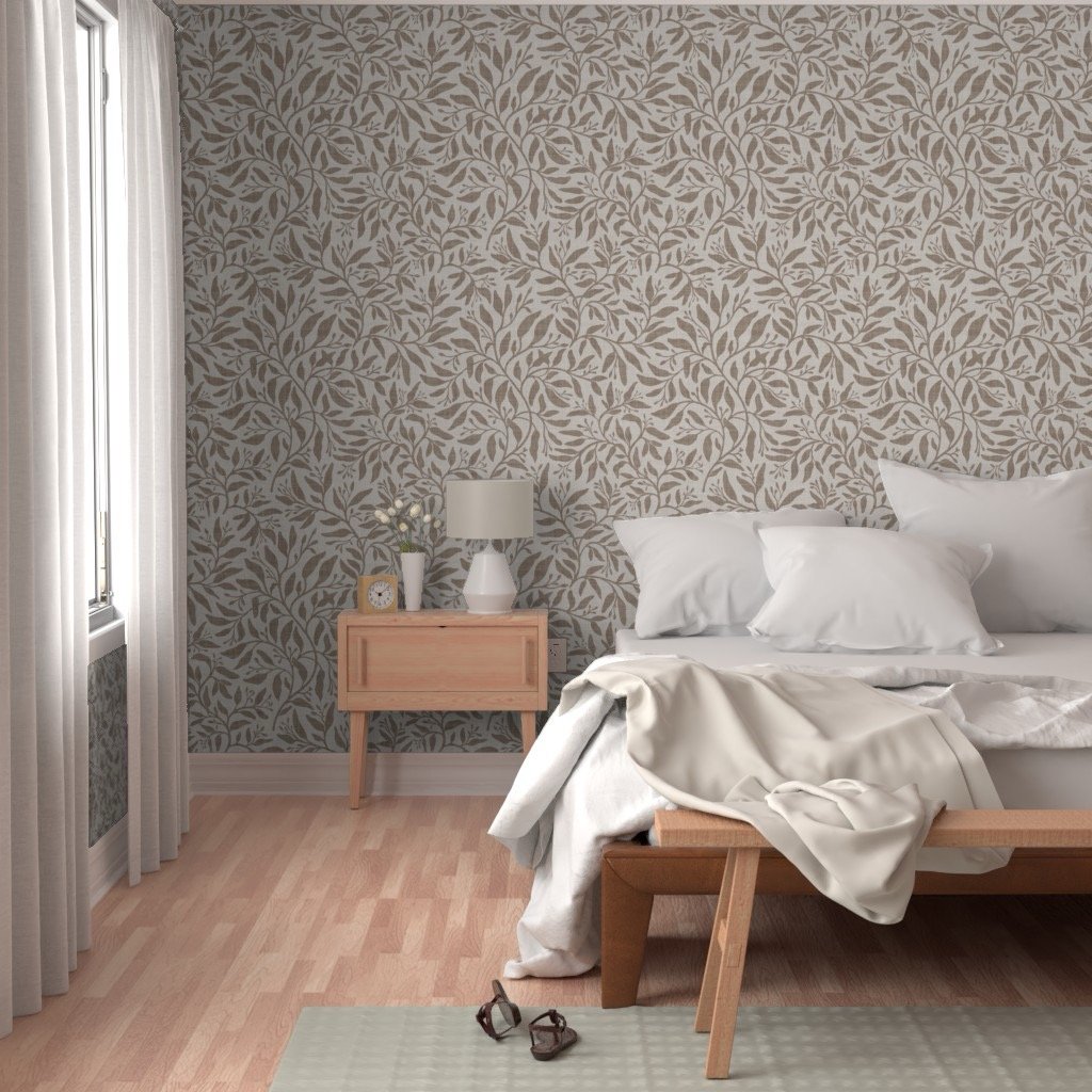 Botanical Branch wallpaper in light tan, ID: 20191605. Click photo to shop this wallpaper