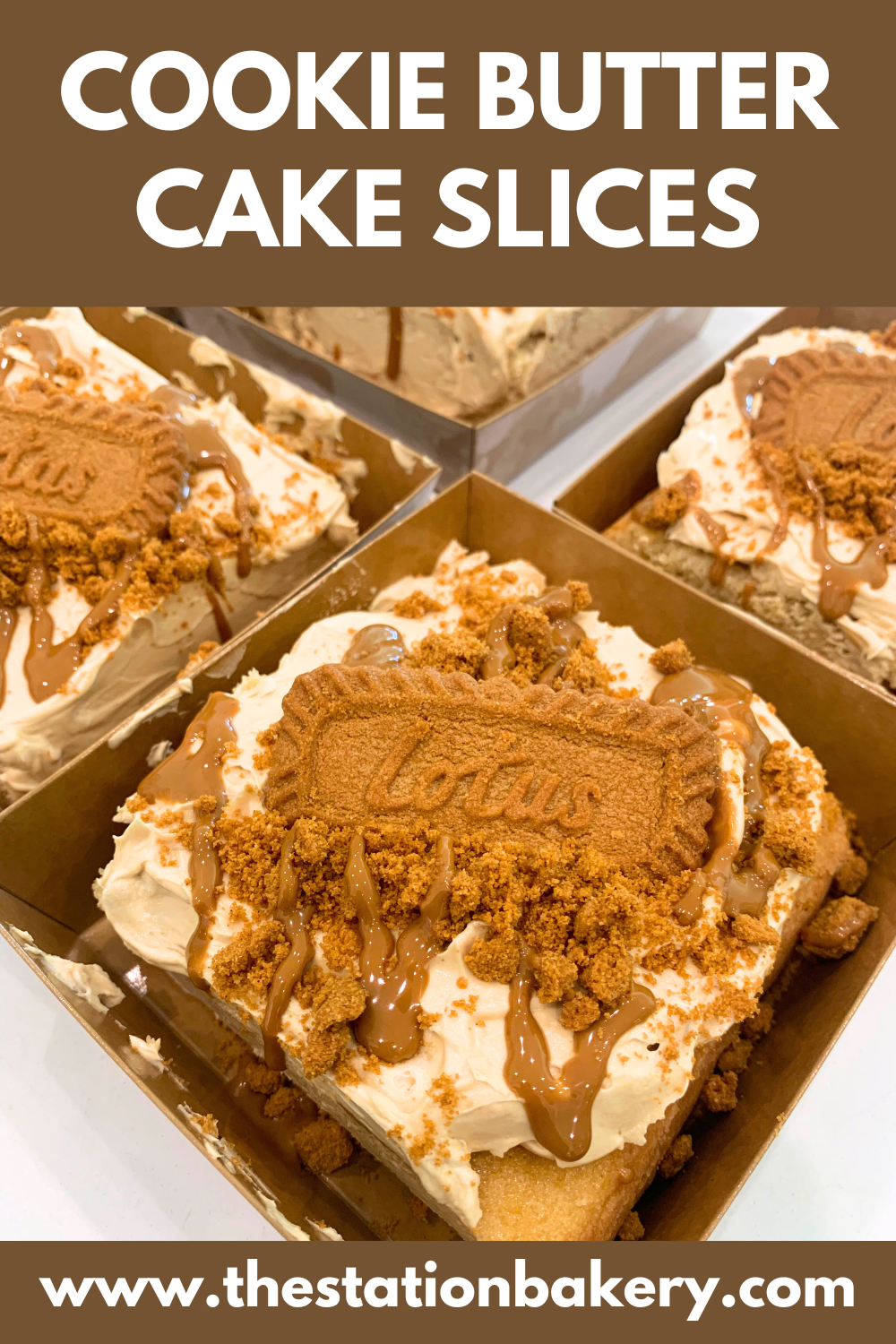 Cookie Butter Cake Slices The Station Bakery