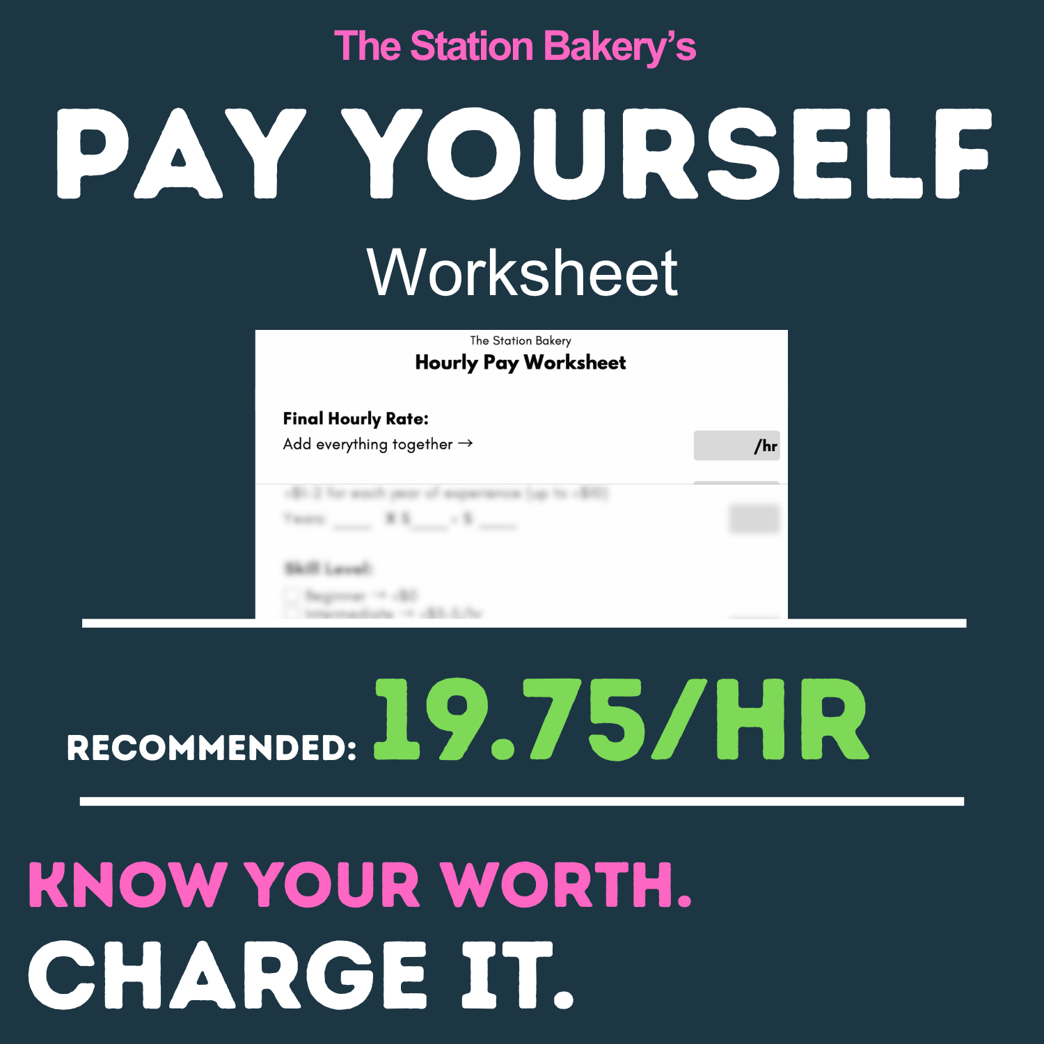 Pay Yourself Worksheet