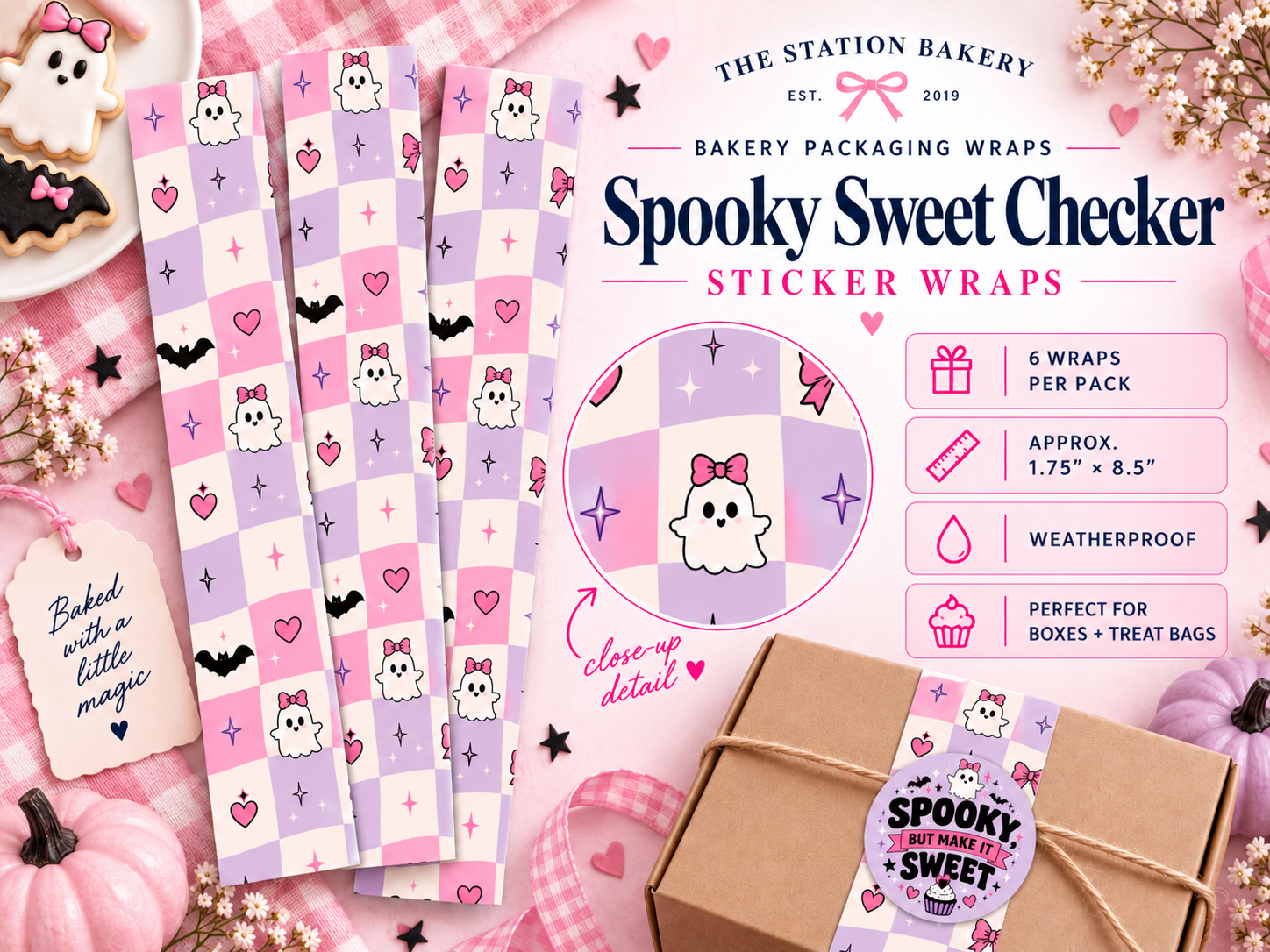 Spooky Sweet Checker Sticker Wraps