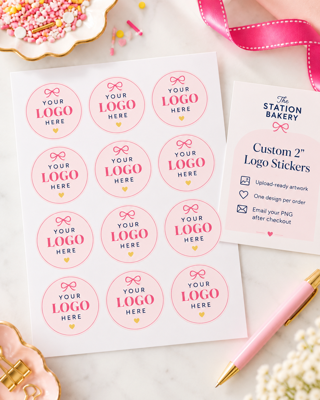Custom Logo Sticker Sheets