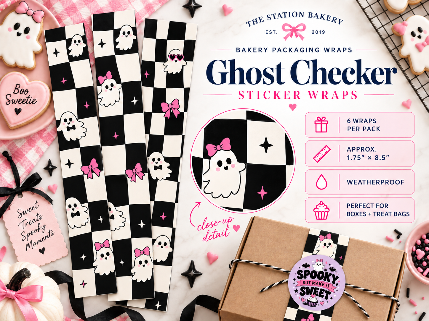 Ghost Checker Sticker Wraps