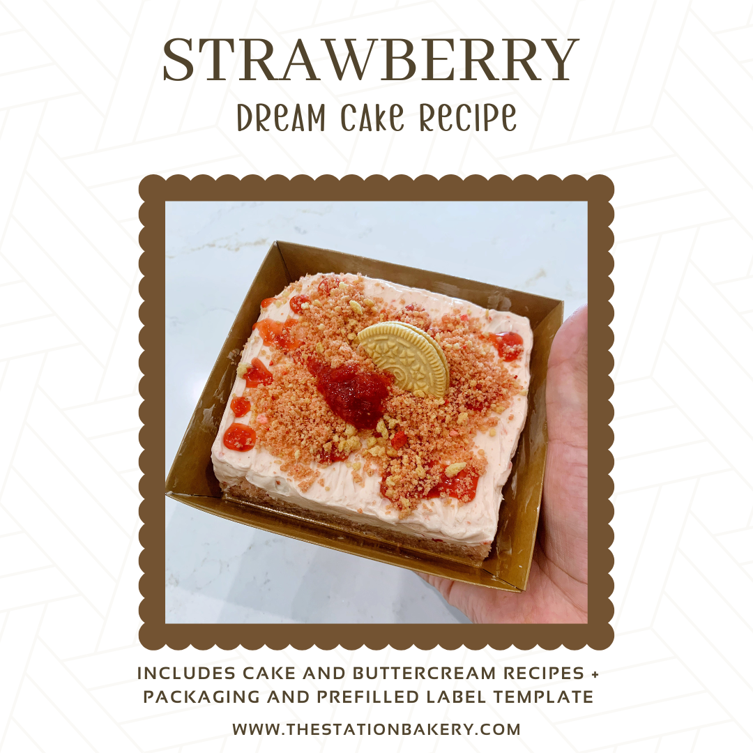 Strawberry Mini Cake + Buttercream Recipe