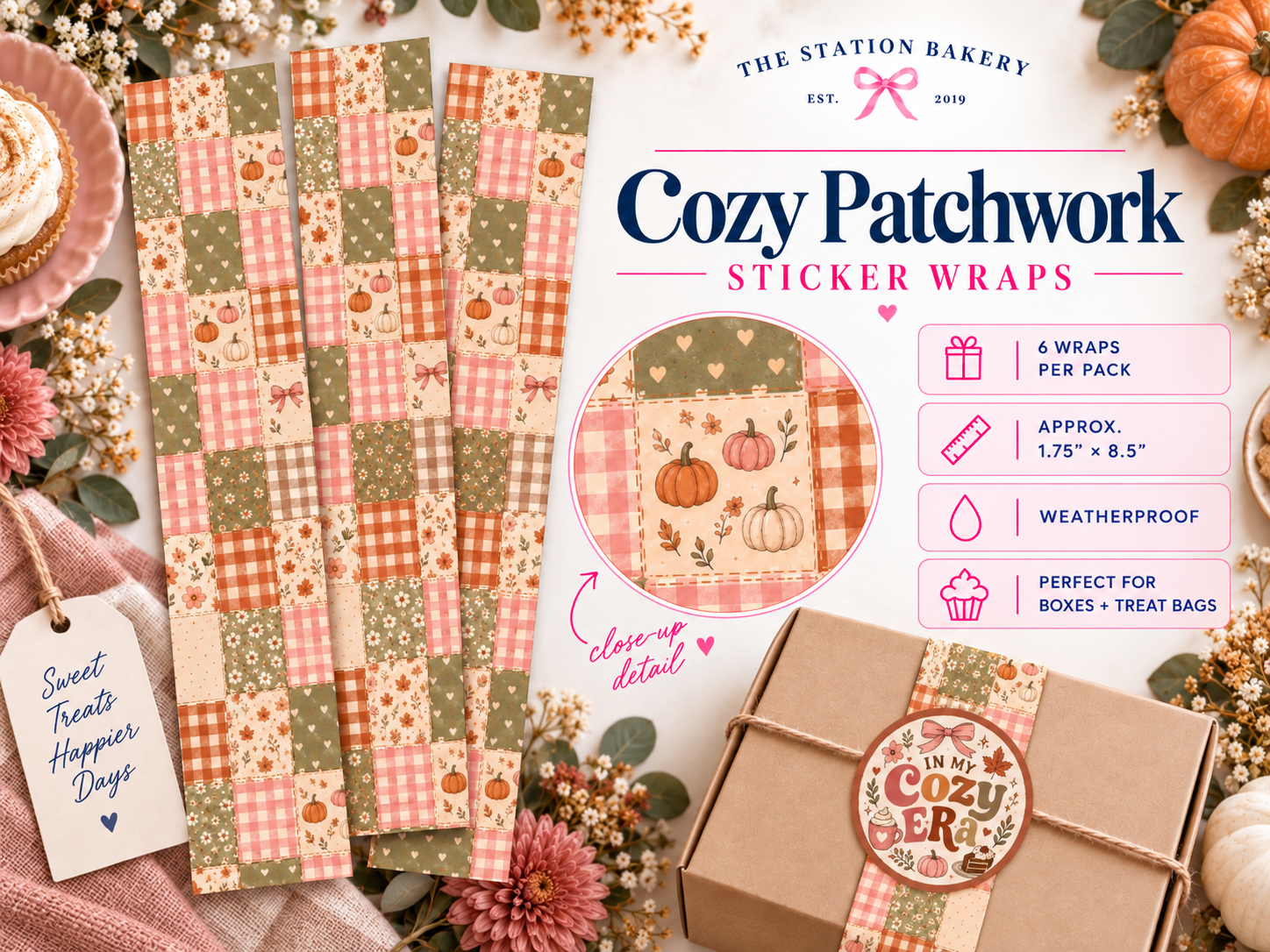Cozy Patchwork Sticker Wraps