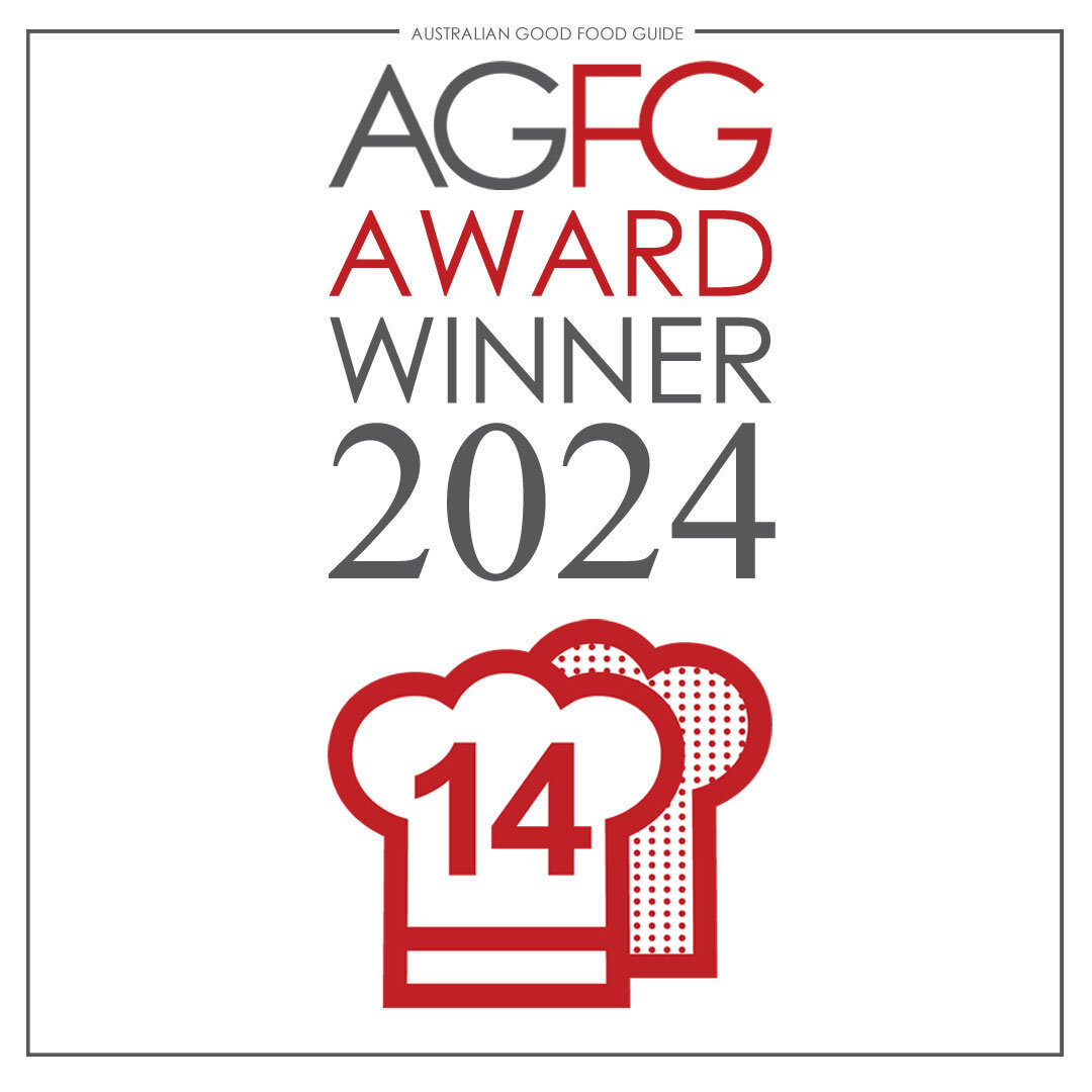 Thrilled to be recognised and awarded by the Australian Good Food Guide for 3 years in a row; as well as our first time with a 2nd hat. 

We dedicate this to our amazing team for without them this would not be possible. To our wonderful patrons THANK