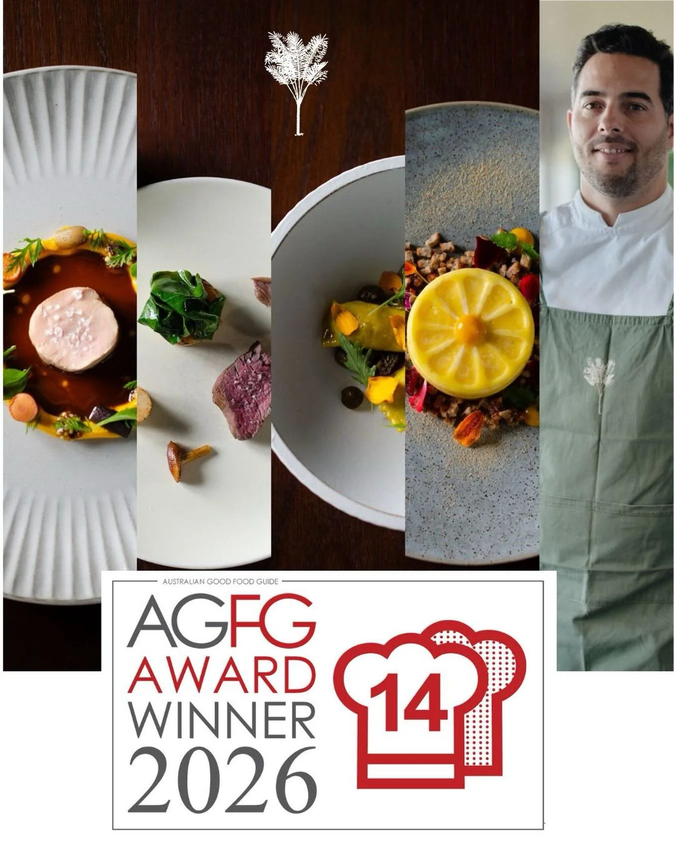 As we enter our fifth year we are thrilled to have been awarded a 2 hat rating score of 14 in the 2026 Australian Good Food Guide Awards. A testament to the whole team and a huge shout out to our executive master chef @dayron.concepchef  for his tale