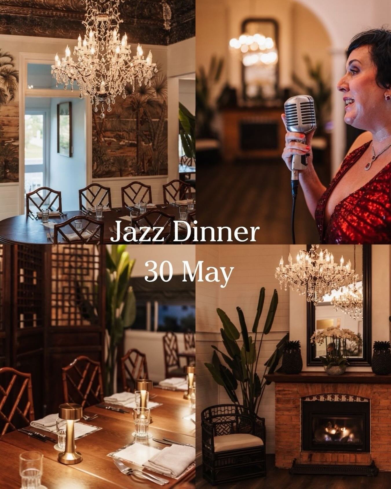 Escape to a night of soothing and uplifting jazz melodies performed by Caroline Agostini at our Jazz Dinner in the Dining Room Sat 30 May
