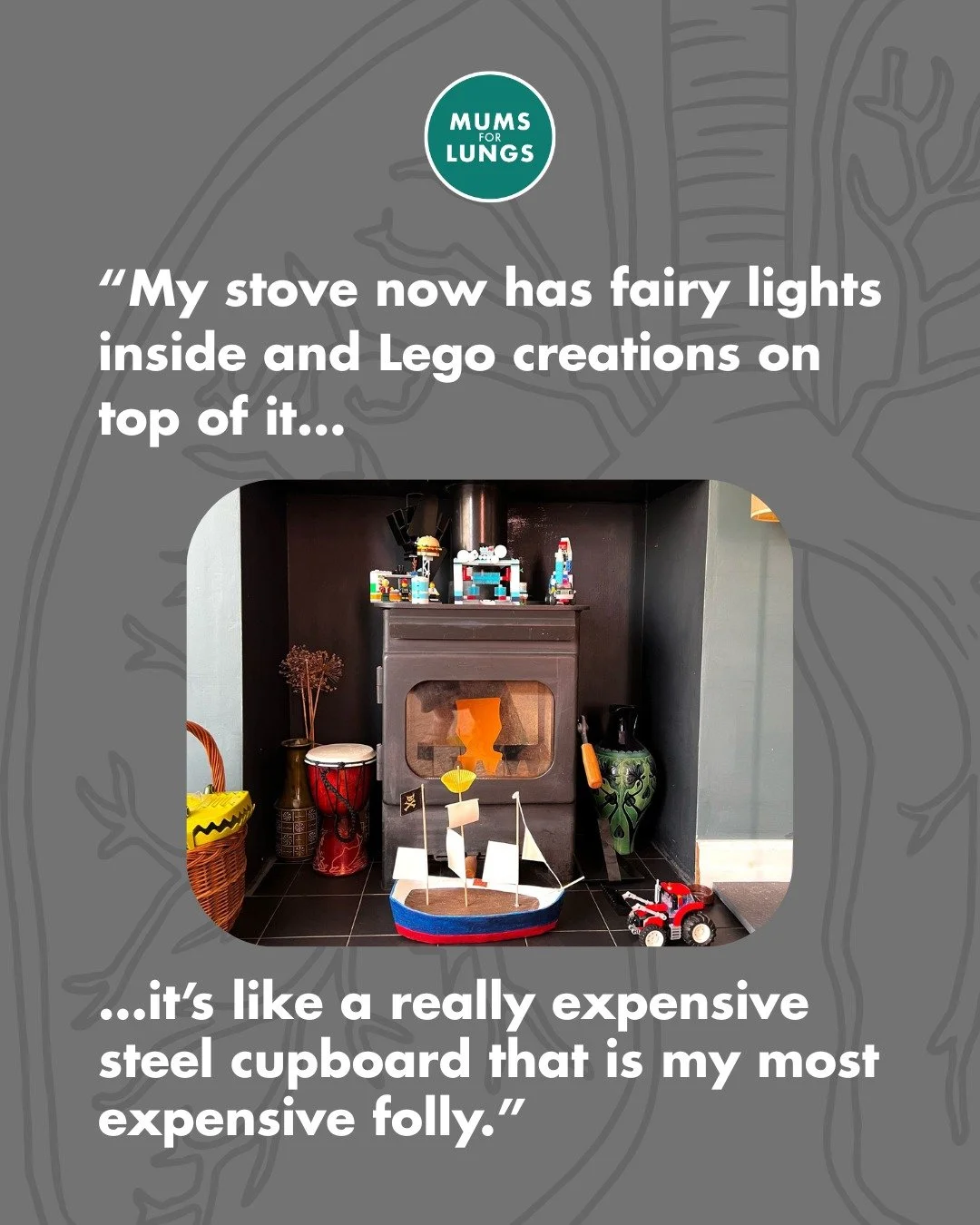 Wondering what to do with your stove if you've stopped burning? This is what Hilary from Greater Manchester did with hers. And this is why she stopped using it:

&ldquo;I grew up on canal boats, so I didn&rsquo;t feel at home without a stove. When I 