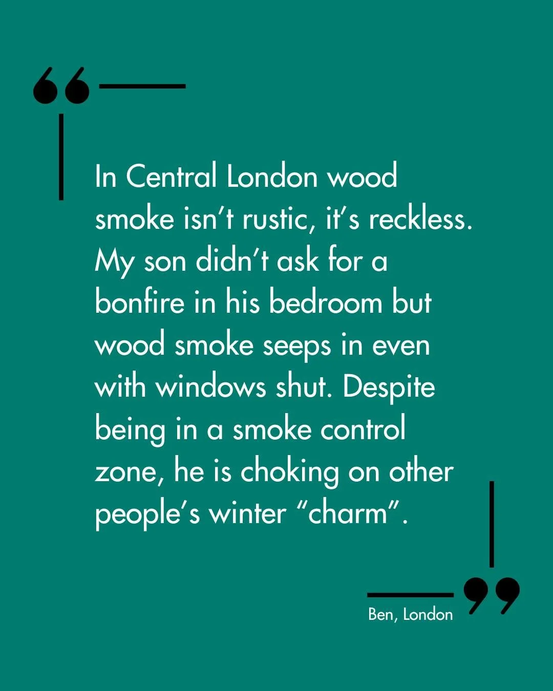 It's one week until Clean Air Night. We're sharing some real-life experiences as a snapshot of the effect that wood burning has on neighbours and communities.

92% of people burning wood in the UK already have another way to heat their home, but many
