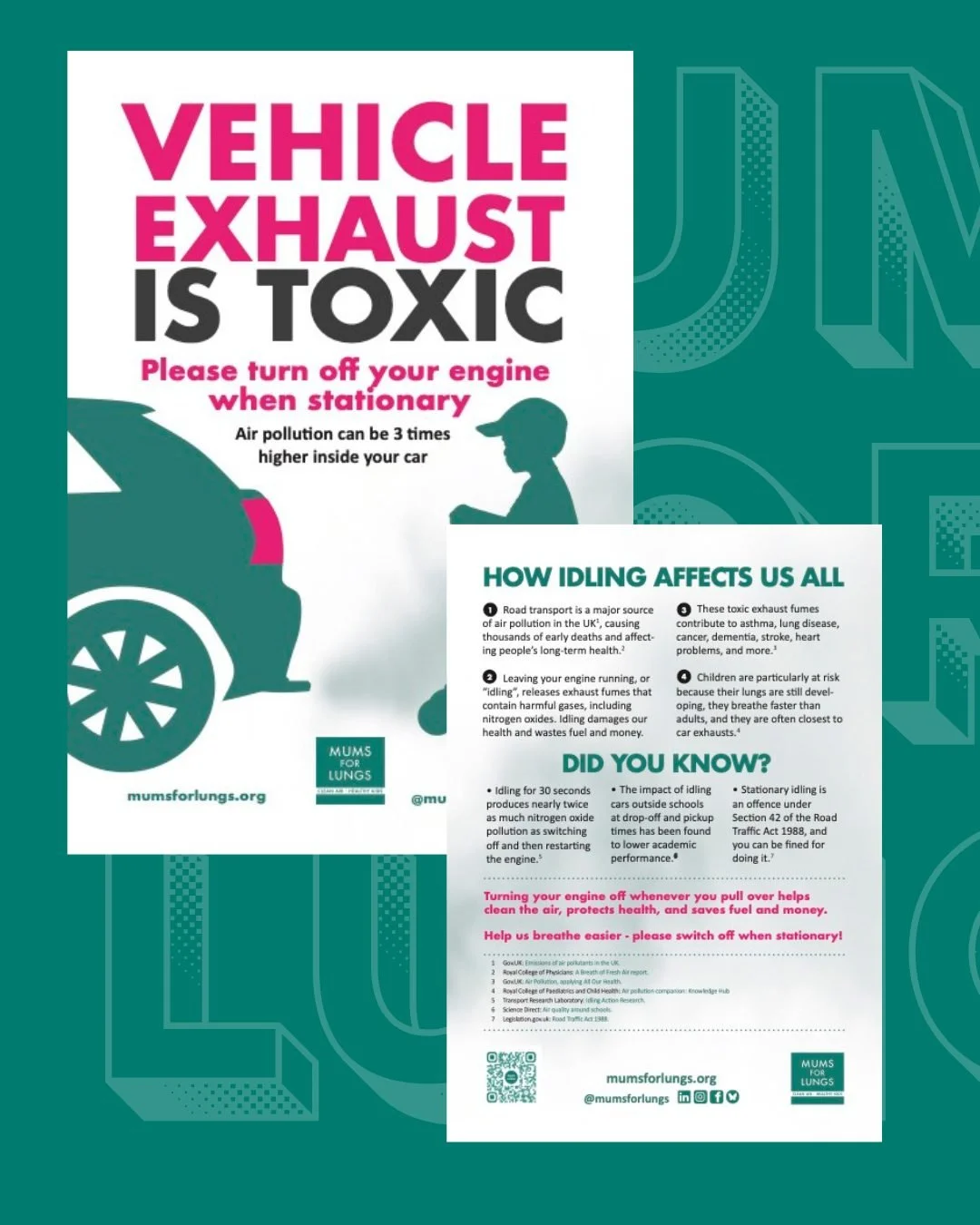 💥 She's back, and she's ready for action.💥

We've revamped our idling flyer (sorry for the delay, if you recently ordered some and you've been waiting a while). The facts and sources needed updating, as the original version of this flyer was first 