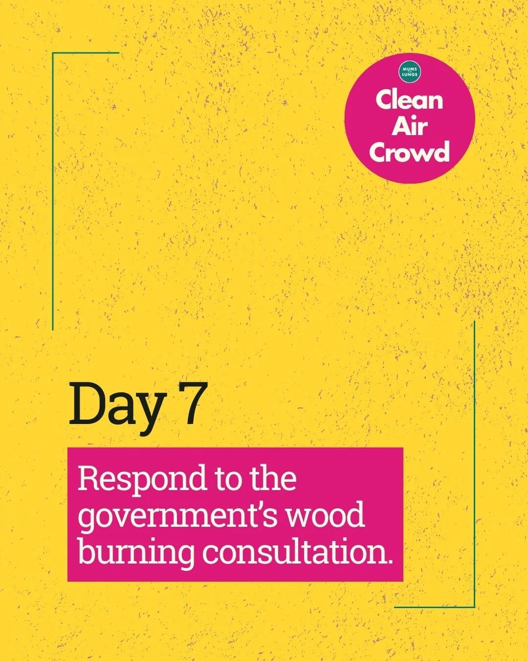 Day 7 - we made it! 🎉

In just one week, our Clean Air Crowd has:

💥 started conversations about air pollution
💥 handed out and put up flyers and posters
💥 shared social media posts 
💥 picked up deliveries instead of having them delivered to the
