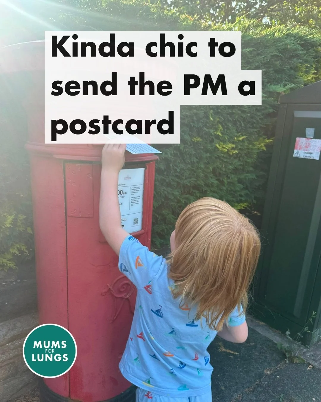We think it's kinda chic to send a postcard to Andy Burnham asking for a new Clean Air Act, to email our leaders about excess diesel emissions, and to watch our new wood burning animation to find out about the impact of burning. And finally...to take
