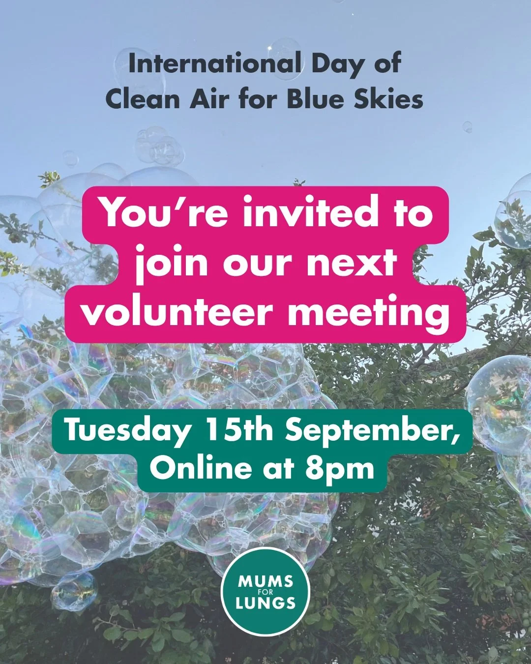 We're back! We hope you had a good summer, and if you've got school-age kids in your lives, that you're ready for whatever the new term brings...

Today is International Day of Clean Air for Blue Skies - a good day to remember why we campaign for cle