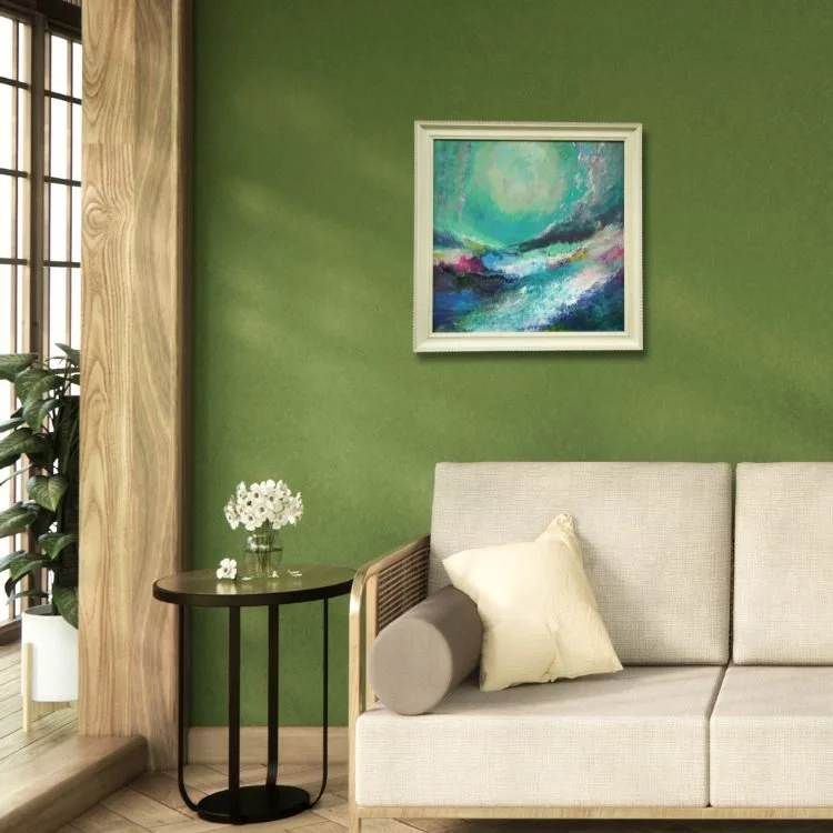 Hannah Smith Studioworks - Nurture 400mm sq Framed in room 2023.jpg