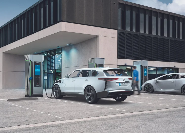 Siemens SICHARGE 300kW rapid charger key visual