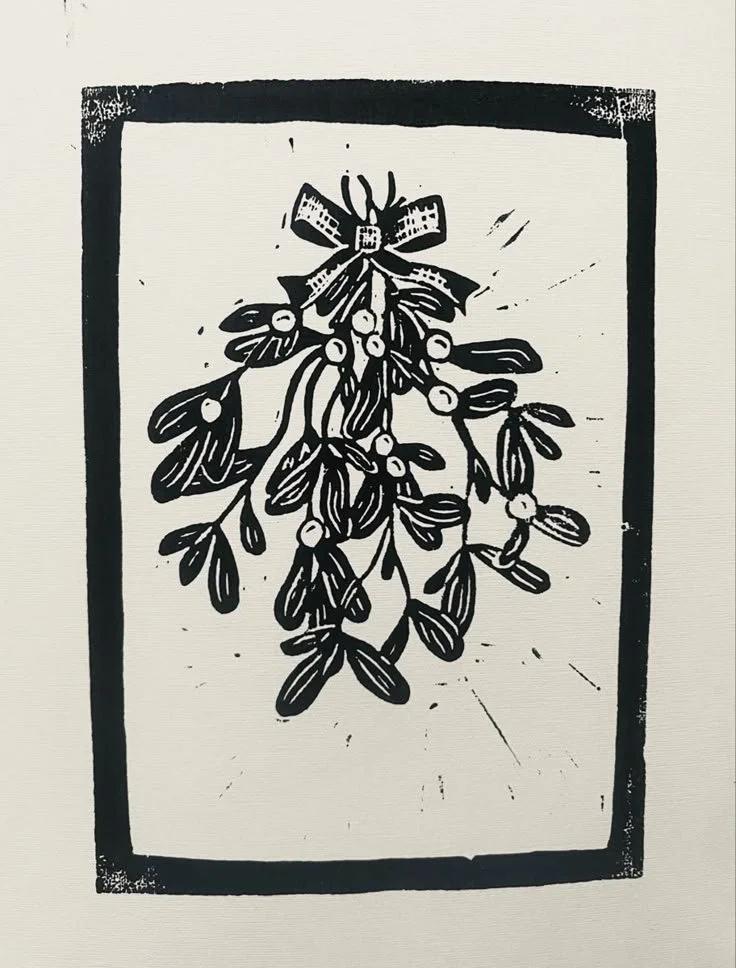 Xmas linocut print mistletoe.jpeg