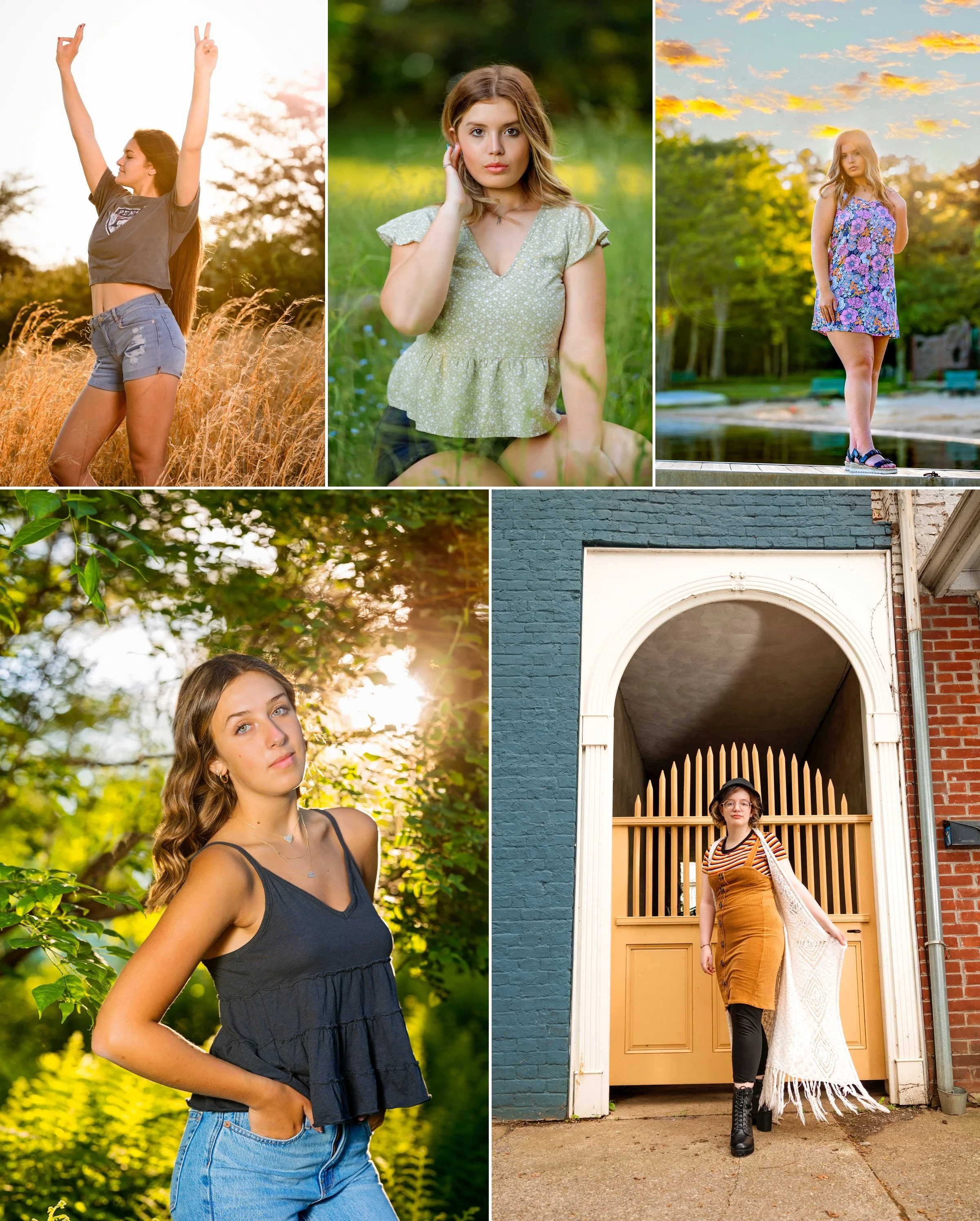 senior images published in a magazine; photography by Amber Gardner
