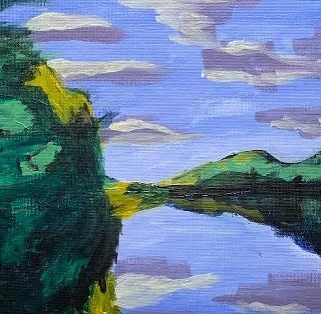 Thank you to all who joined me for community painting on Sunday! What an incredible group of painters who jumped right in and made the most of a very fast 90 minutes. Many had no painting experience at all and they still produced amazing work. This i