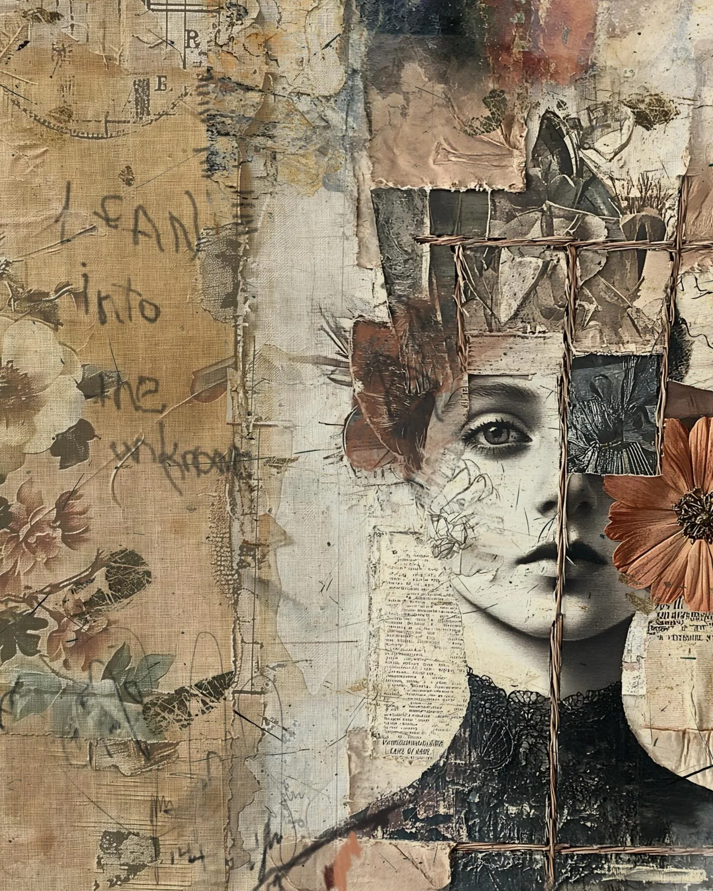 Leaning into the unknown. &hellip;. Trusting your gifts. 

Digital elements used by @arthousewhimsy @cherylfrancisart 

🖤 Also don&rsquo;t forget to grab your 2026 calendar in my shop. 

#digitalcollage #digitalart #ipadart #procreateart #mixedmedia