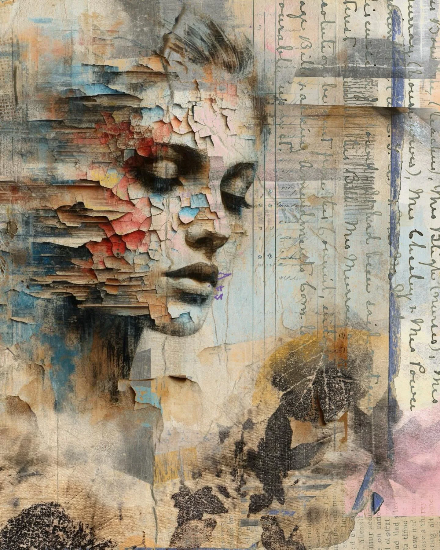 The peeling layers. 

#digitalart #digitalcollage #procreateart #ipadart