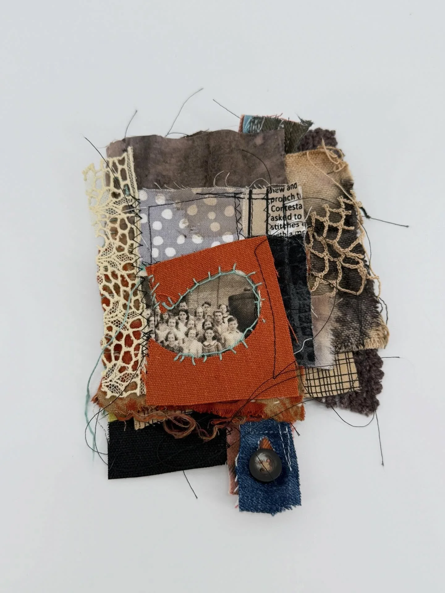 Something is brewing&hellip;.. 
You can go wrong with fabric patchwork and stitching! 

#artjournal #textileart #slowstitch #patchwork #fabricbook