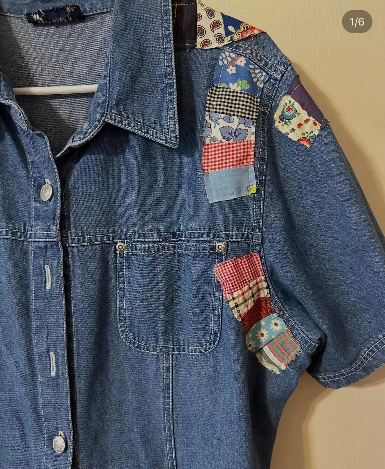 Spied this post by @jpearl05 for our month of #tuacmended 

Love the vintage patchwork on the Jean shirt- great combo 💙

What are you mending?

#artcommunity #mend #makemore