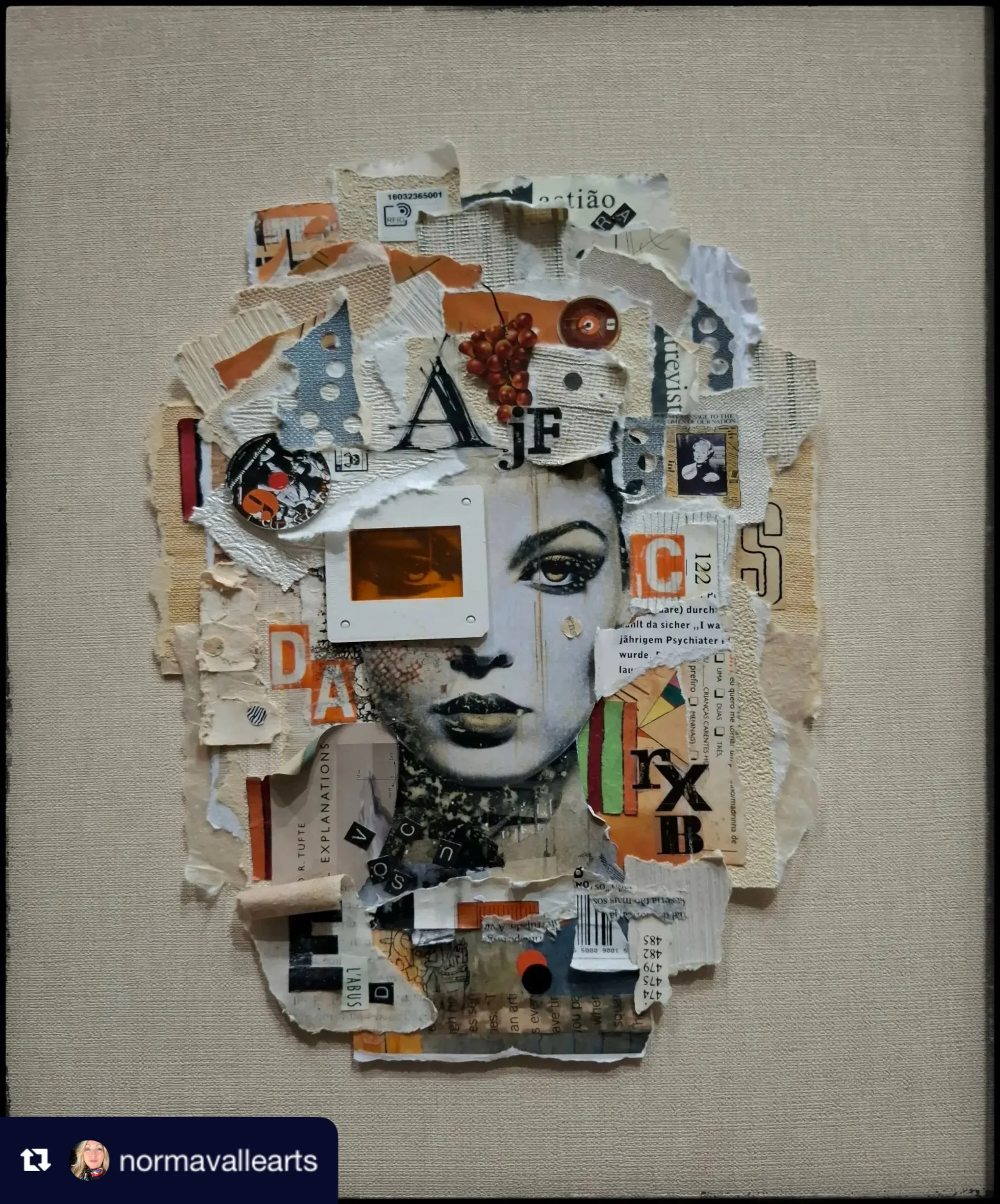 We found this beauty from @normavallearts such a beautiful dream state.

How is your dream state showing up? 

#collage #artistsupportingartist #tuacdreamstate #collagist #visualdiary