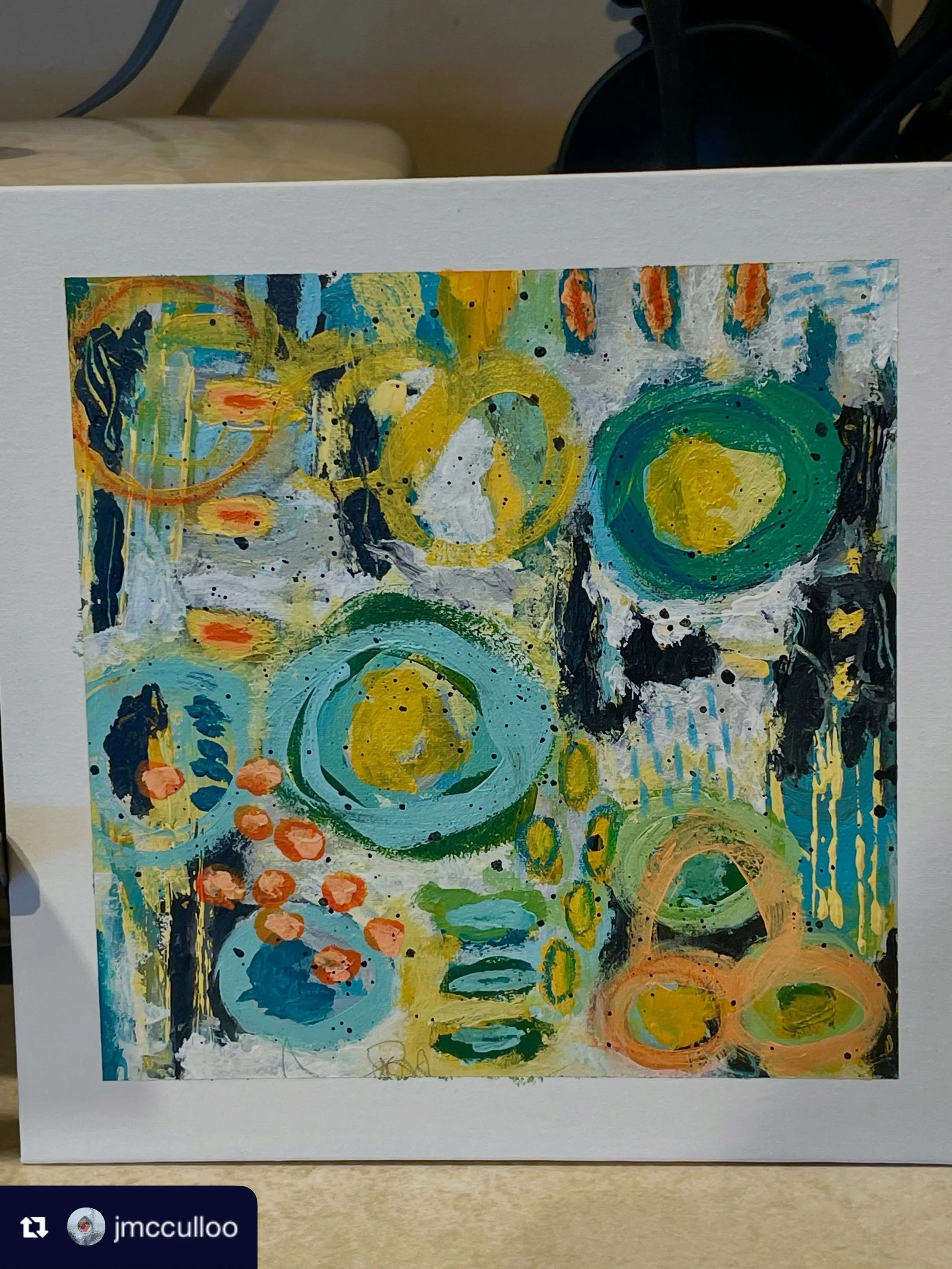We are swooning over @jmcculloo and how she is digging into her dream state of abstract. ❤️

#abstract #intuitiveart #acrylicpainting #artcommunity