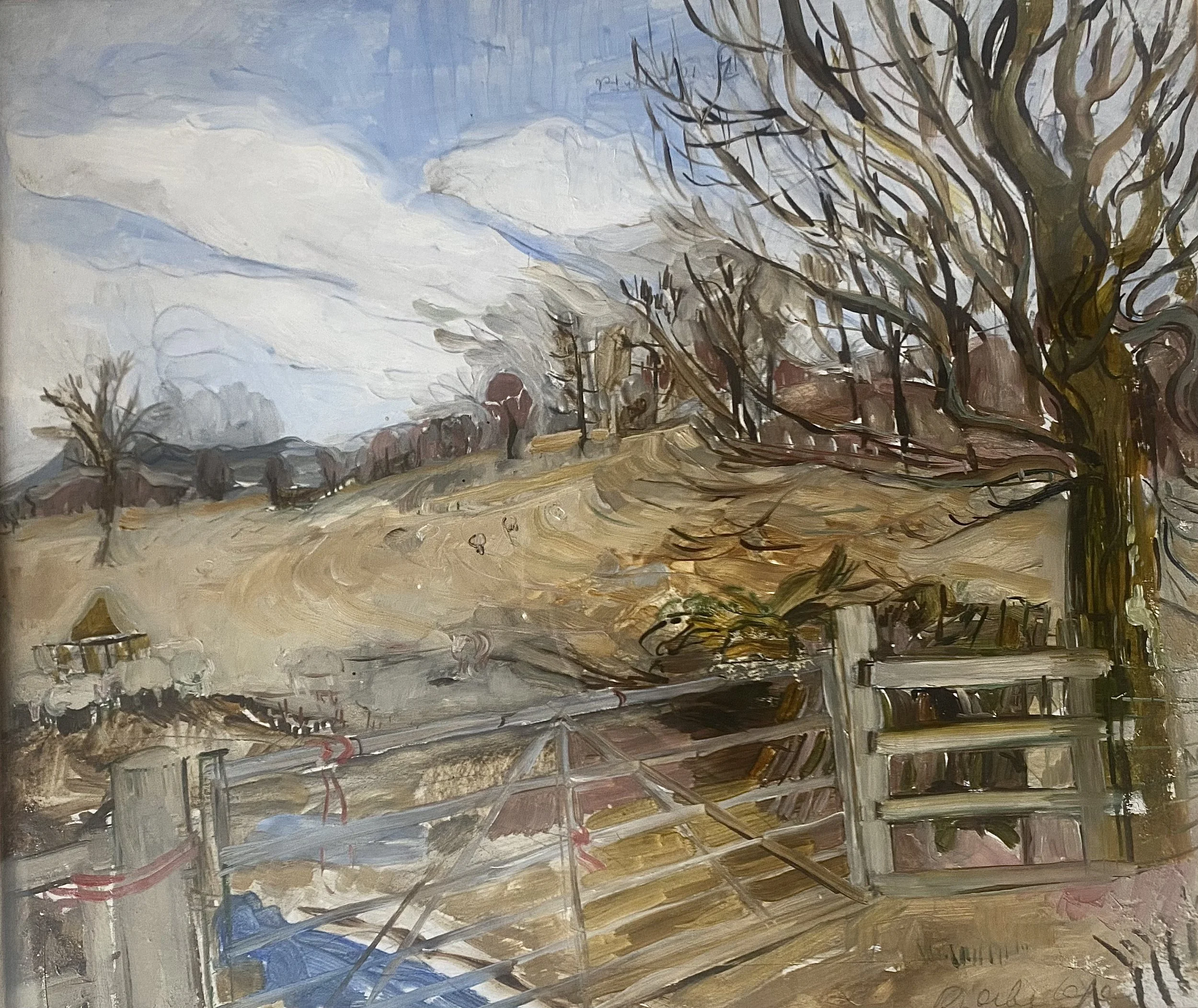 Gate by Culter Kirk, oil on wood 