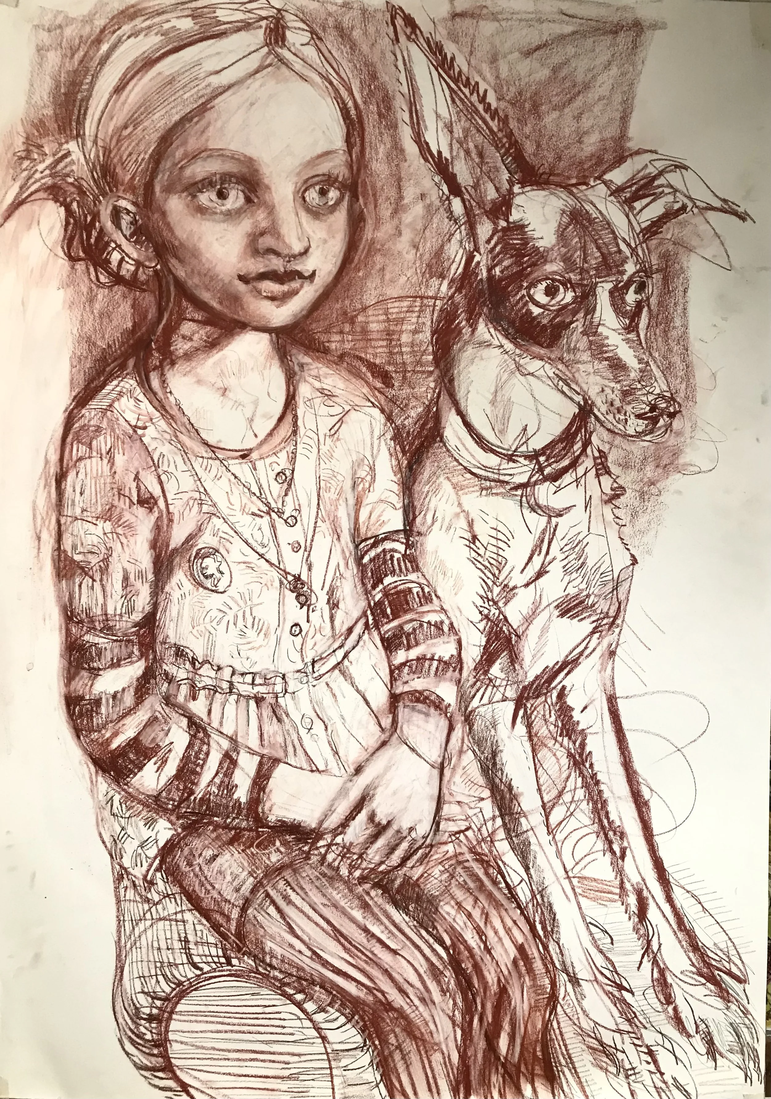 Child, red sanguine chalk, £300
